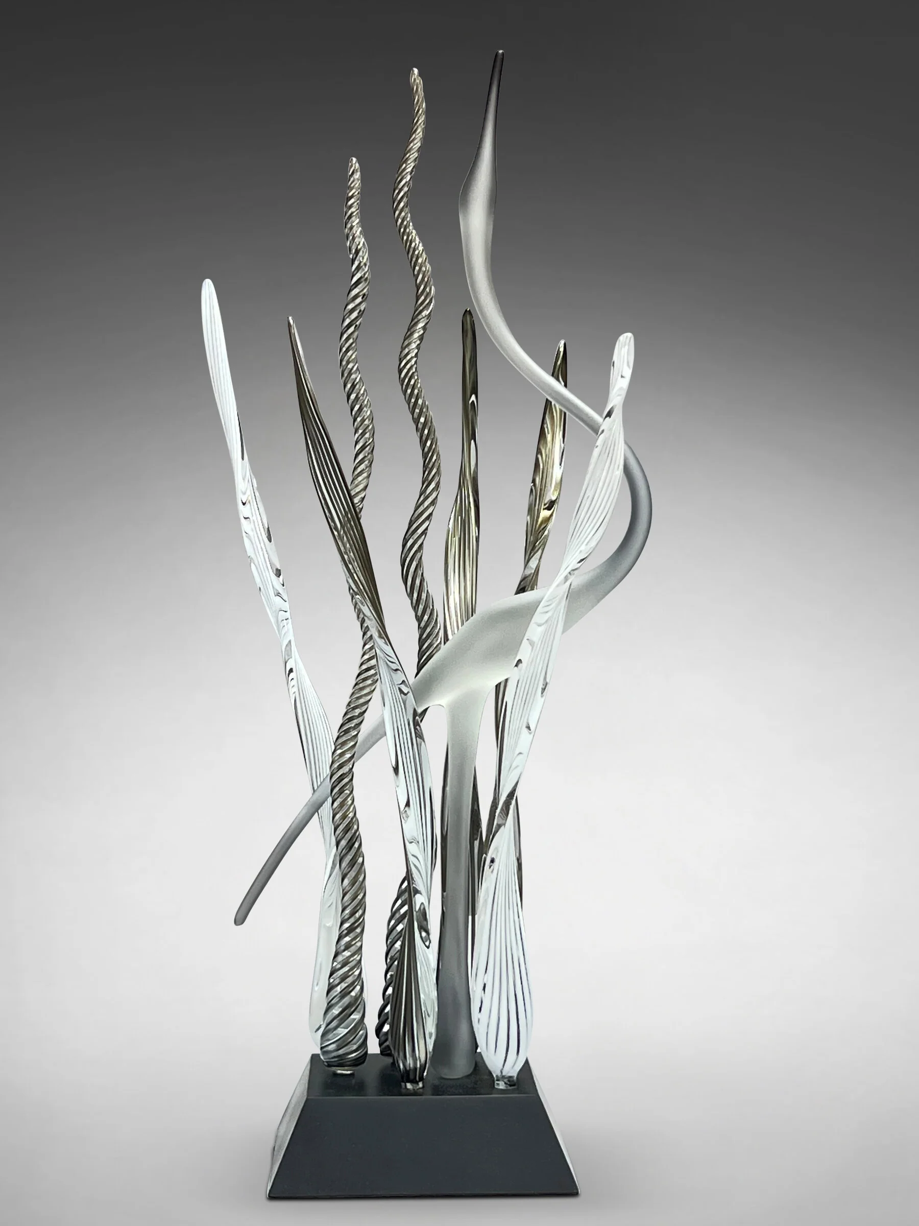 Meadow Marsh Heron, Satin Silver Smoke - White Base - Image 2