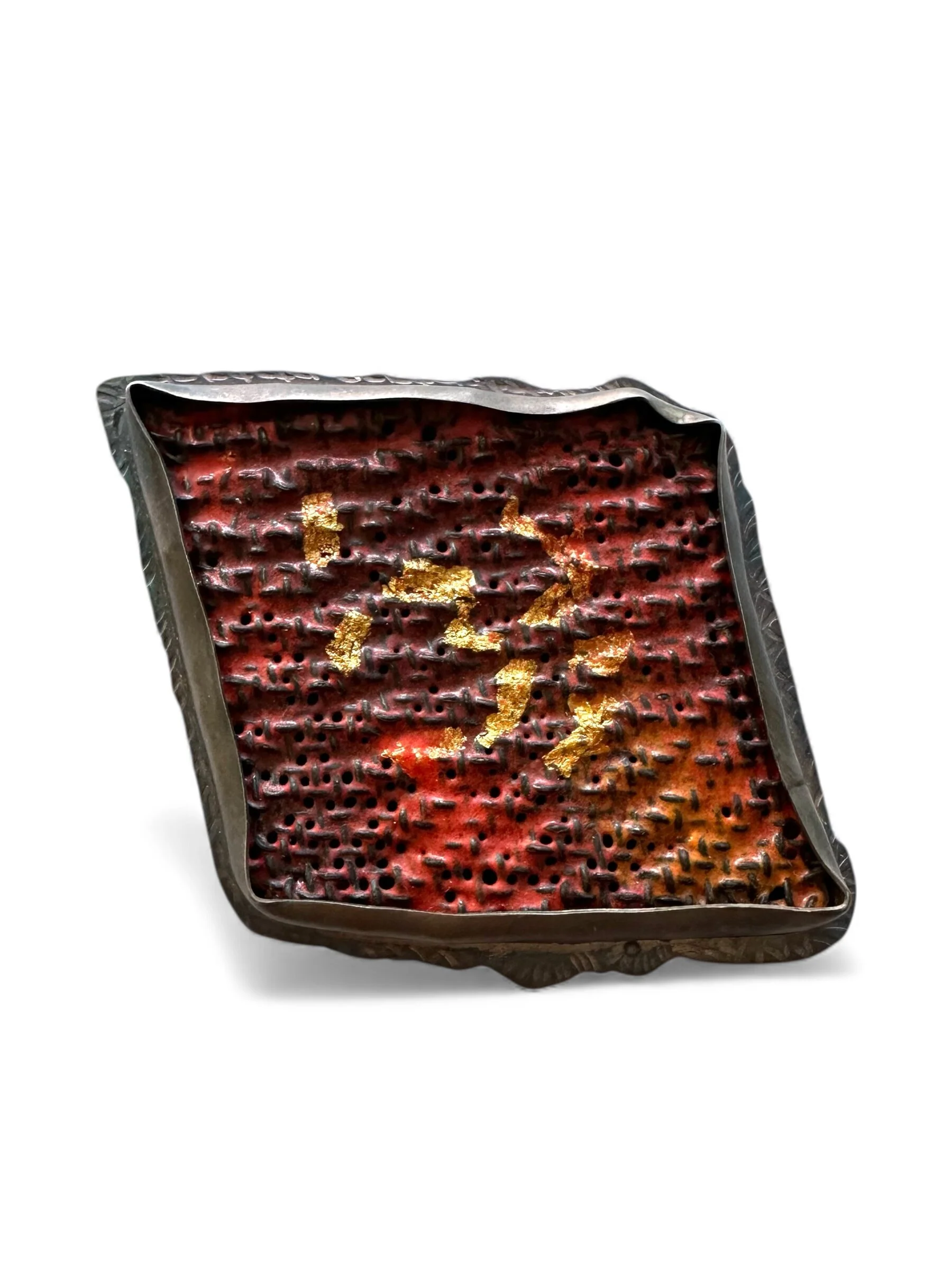 Metallic Oranges Brooch