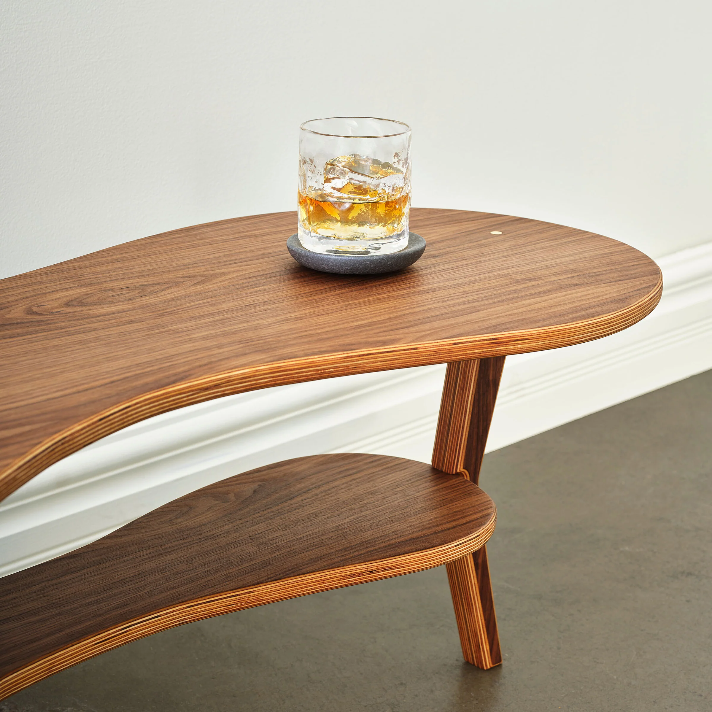 Mid-Century Modern Organic Coffee Table - Walnut - Image 3