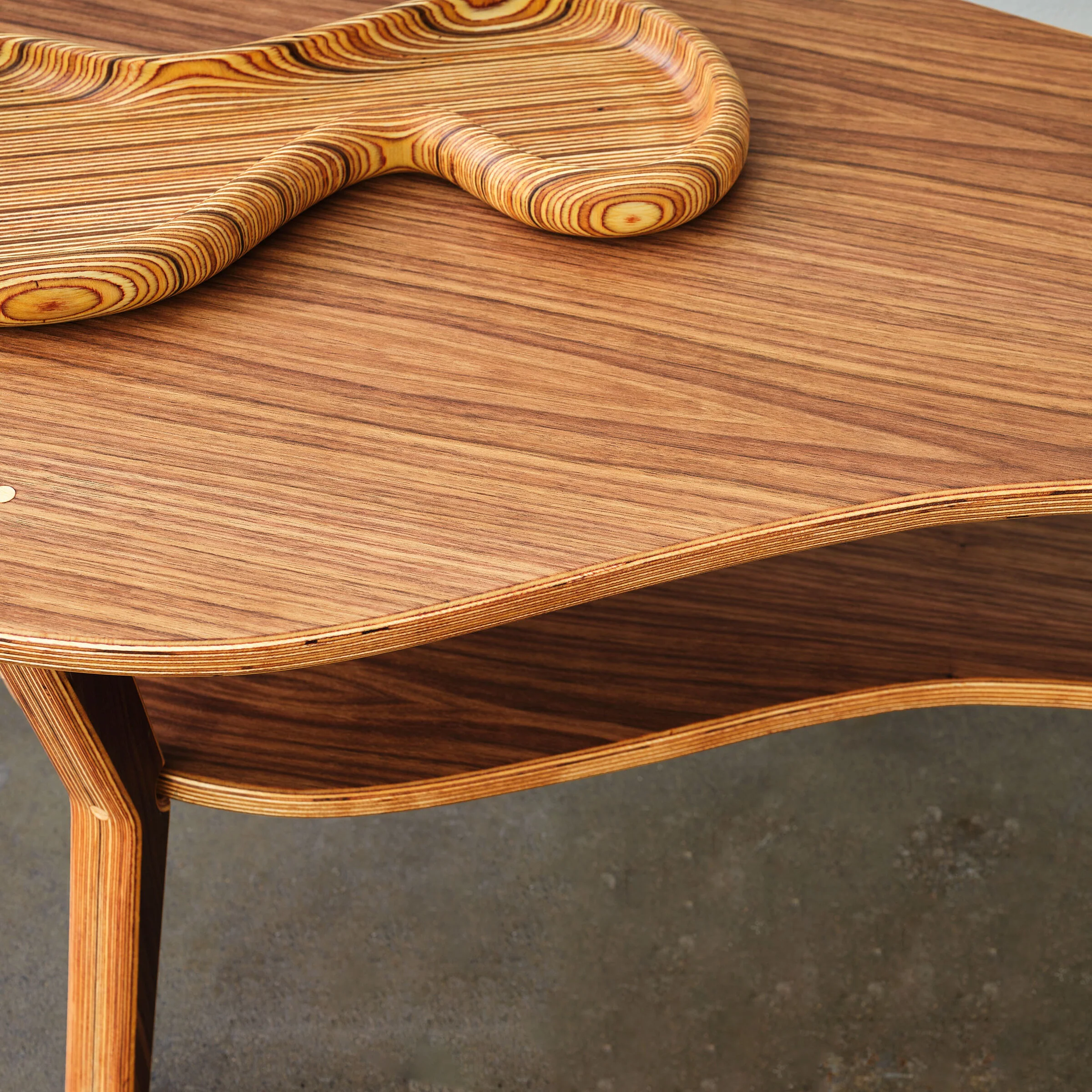 Mid-Century Modern Organic Coffee Table - Walnut - Image 5