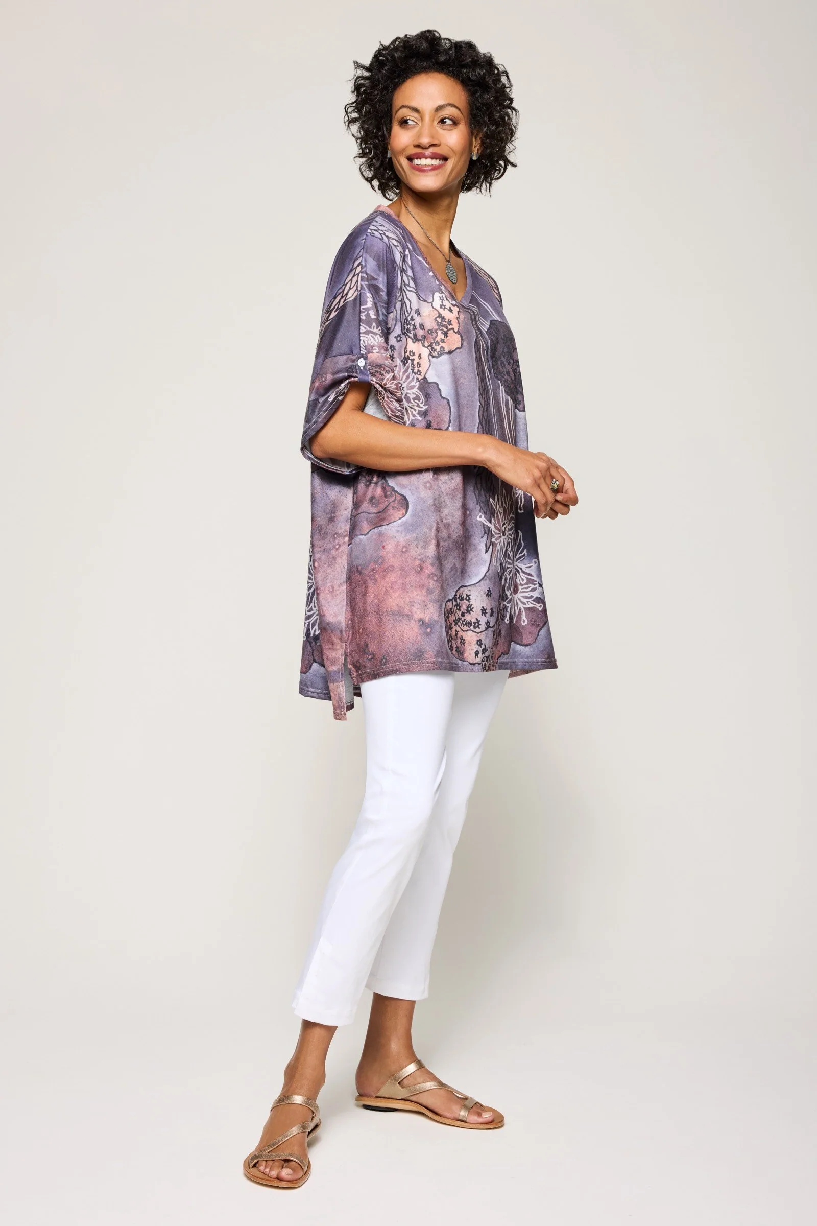 Mindy Short Sleeve Top - Dusk - Image 3