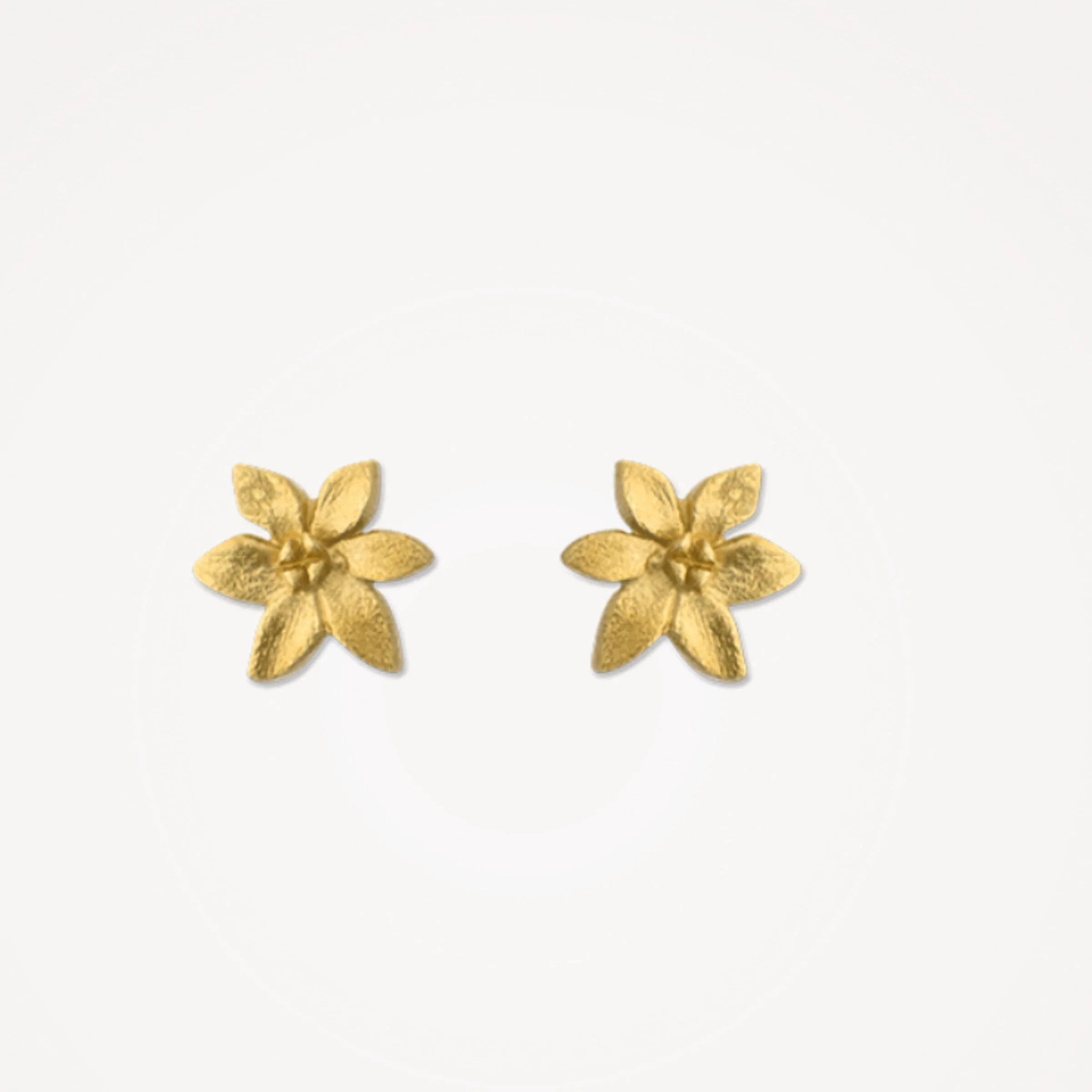 Mini Zinnia Earrings - 18k Gold
