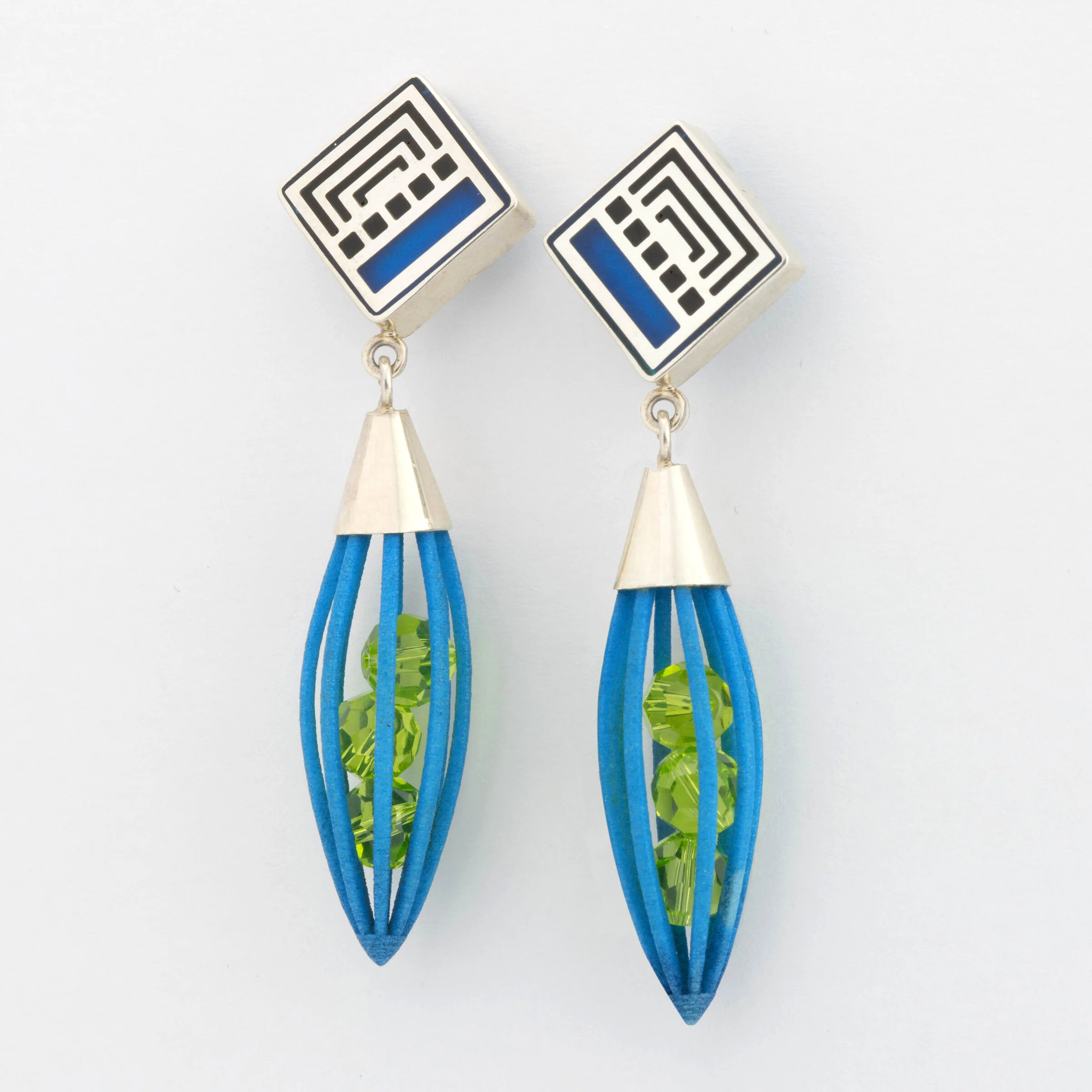Geometric Squares Drop Earrings