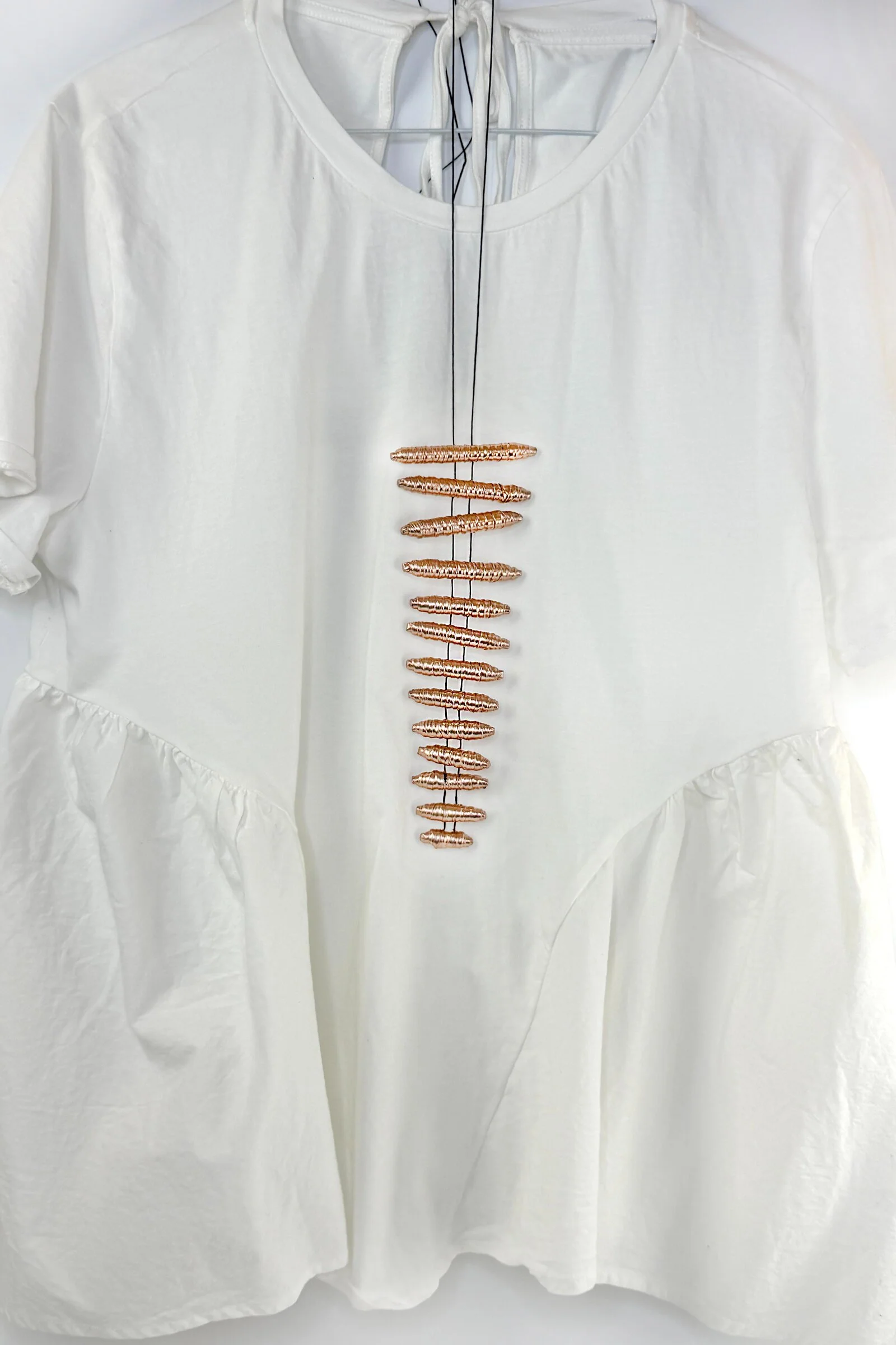 Metallic Cocoon Necklace - Bronze - Image 2