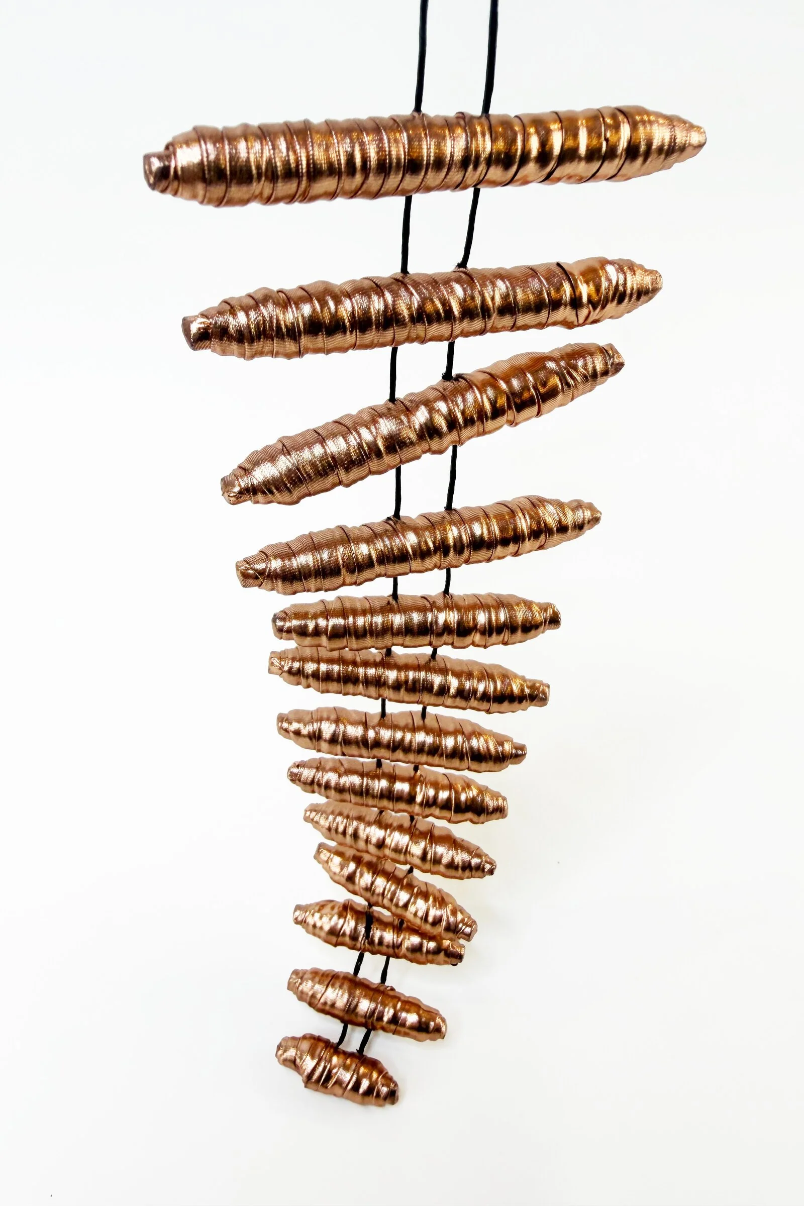 Metallic Cocoon Necklace - Bronze - Image 3