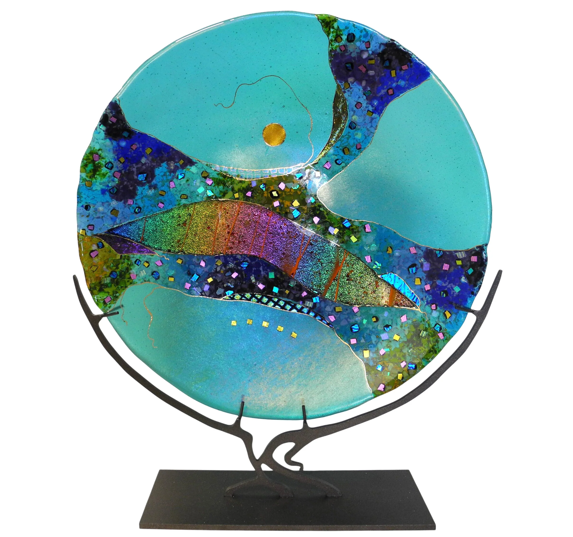 Moon Sculpture - Sea Glass