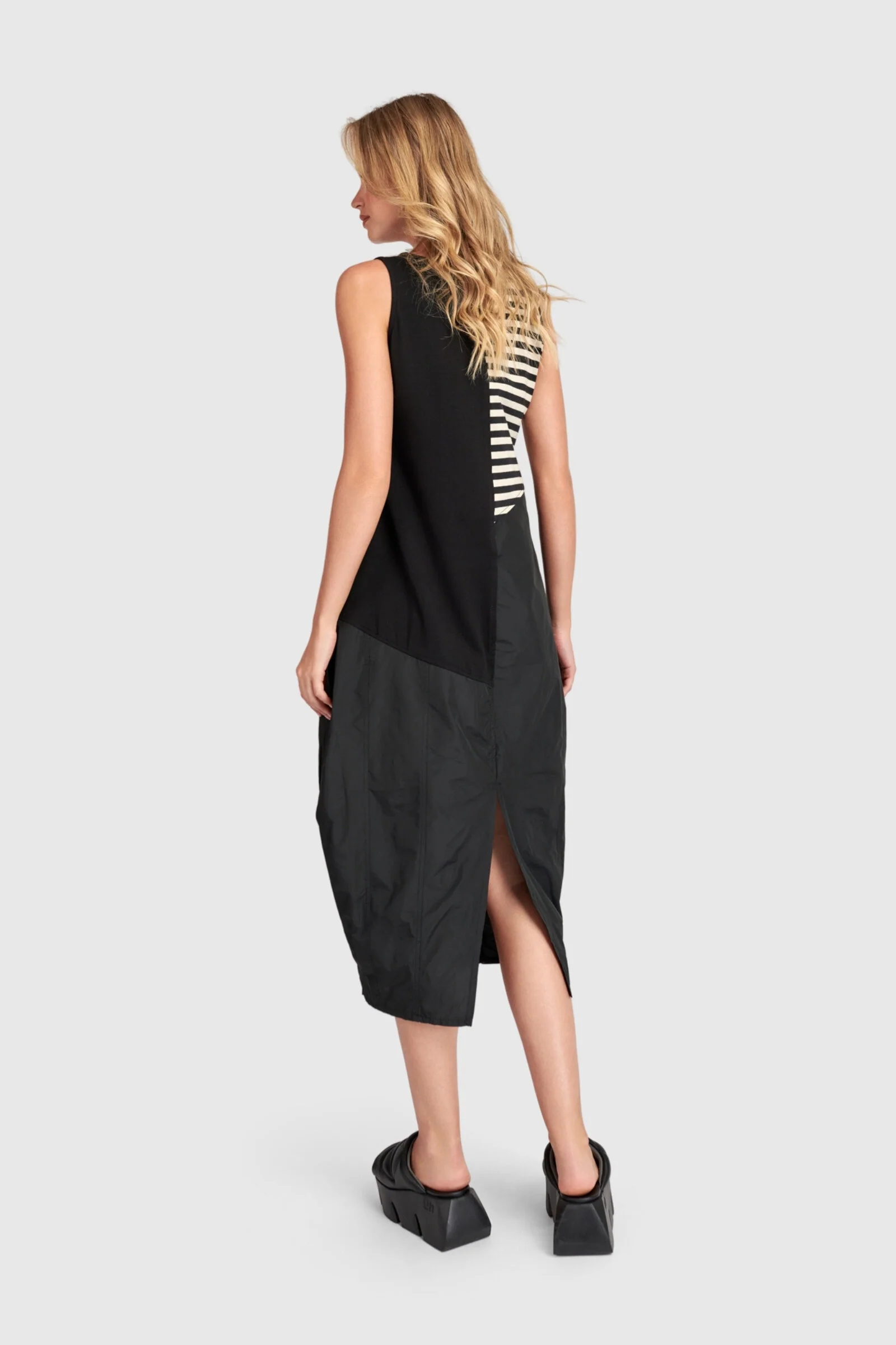 Motion Tank Cocoon Dress - Black - Image 3
