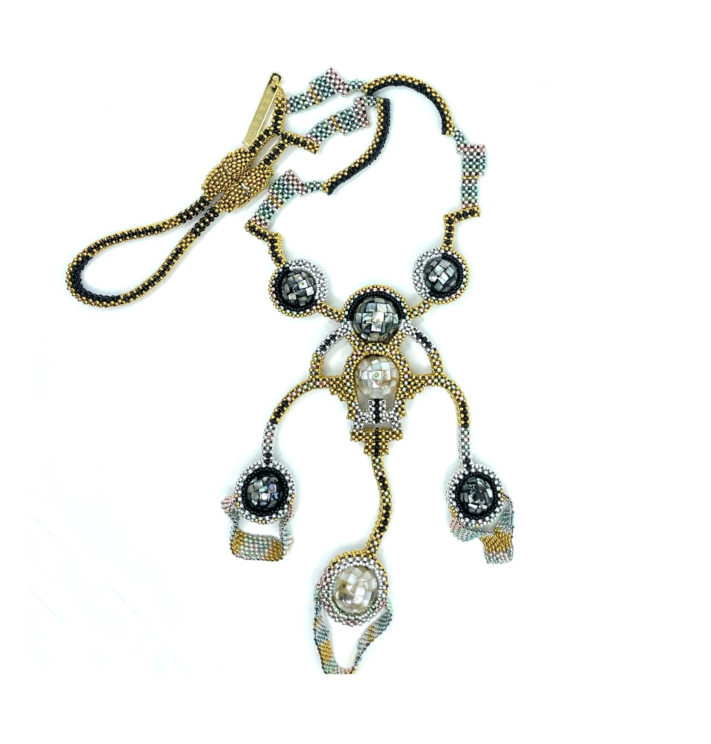 Narcissus Necklace II - Silver, Gold and Mother-of-Pearl - Image 2