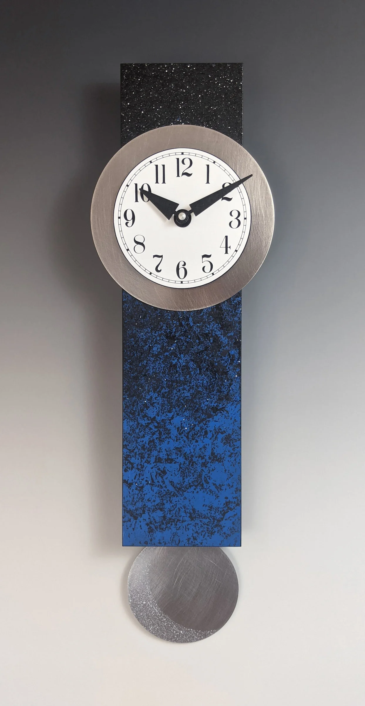 Narrow Moon Numbered Pendulum Clock - With Numbers