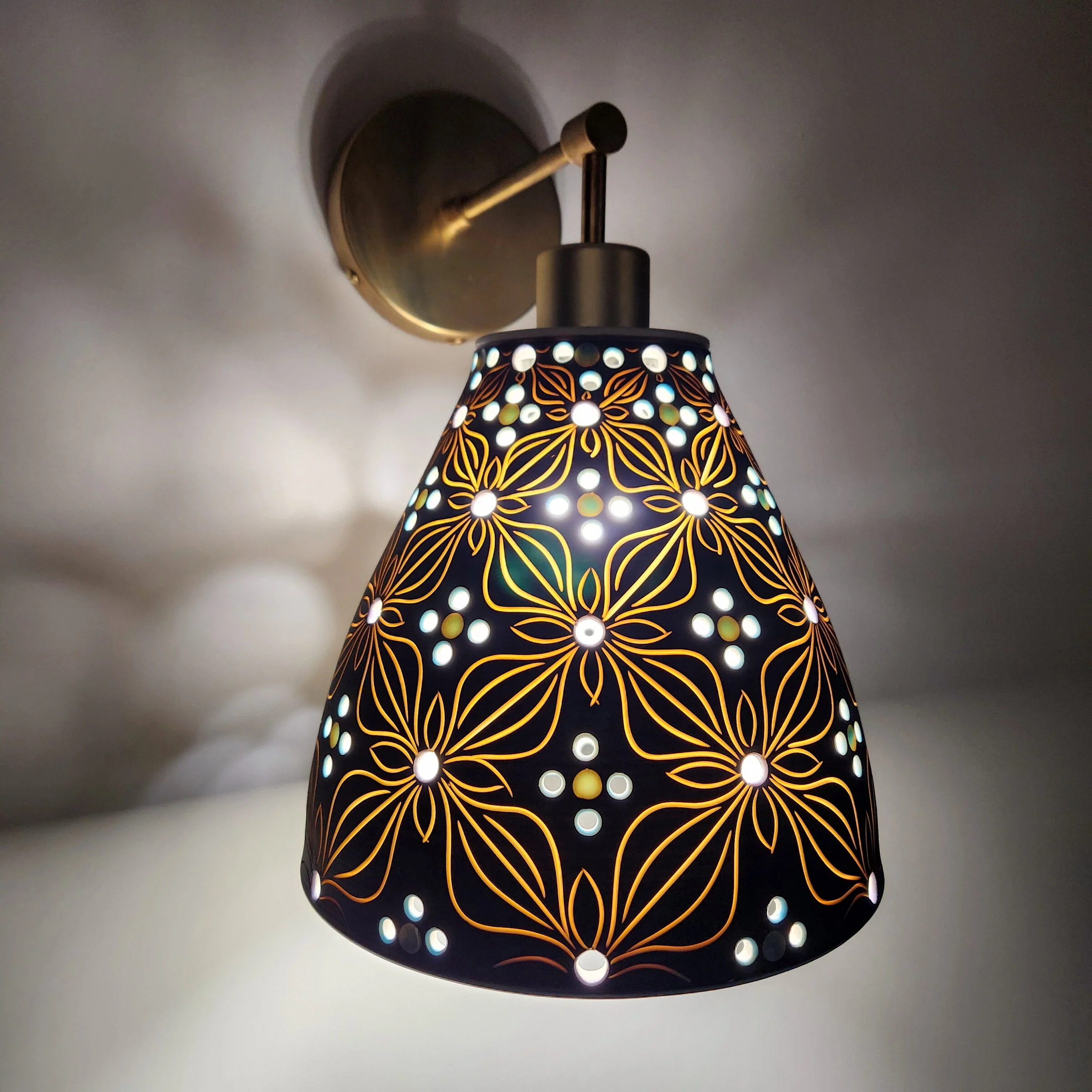 Nocturnal Bloom Sconce in Shades of Blue - Image 2