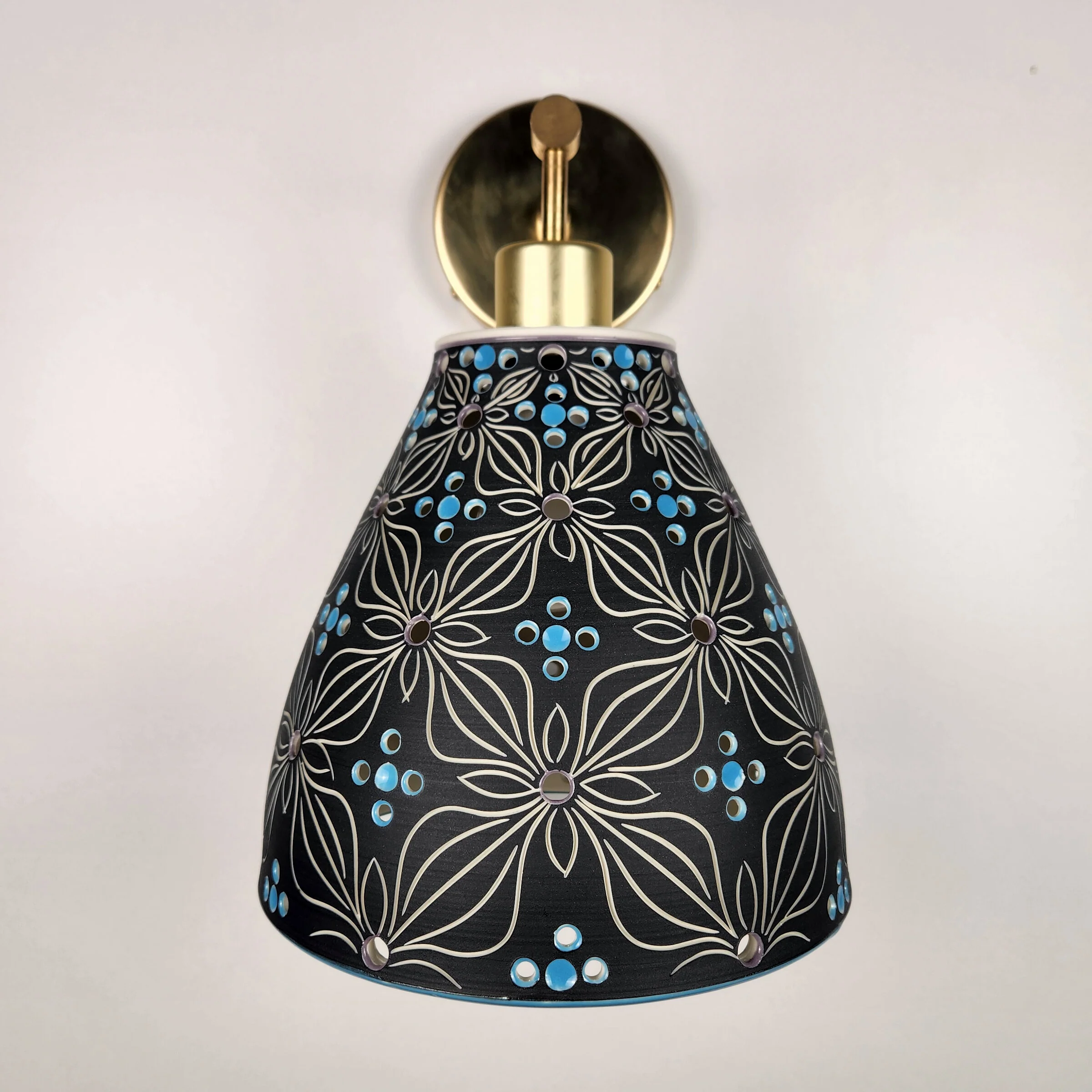 Nocturnal Bloom Sconce in Shades of Blue - Image 3