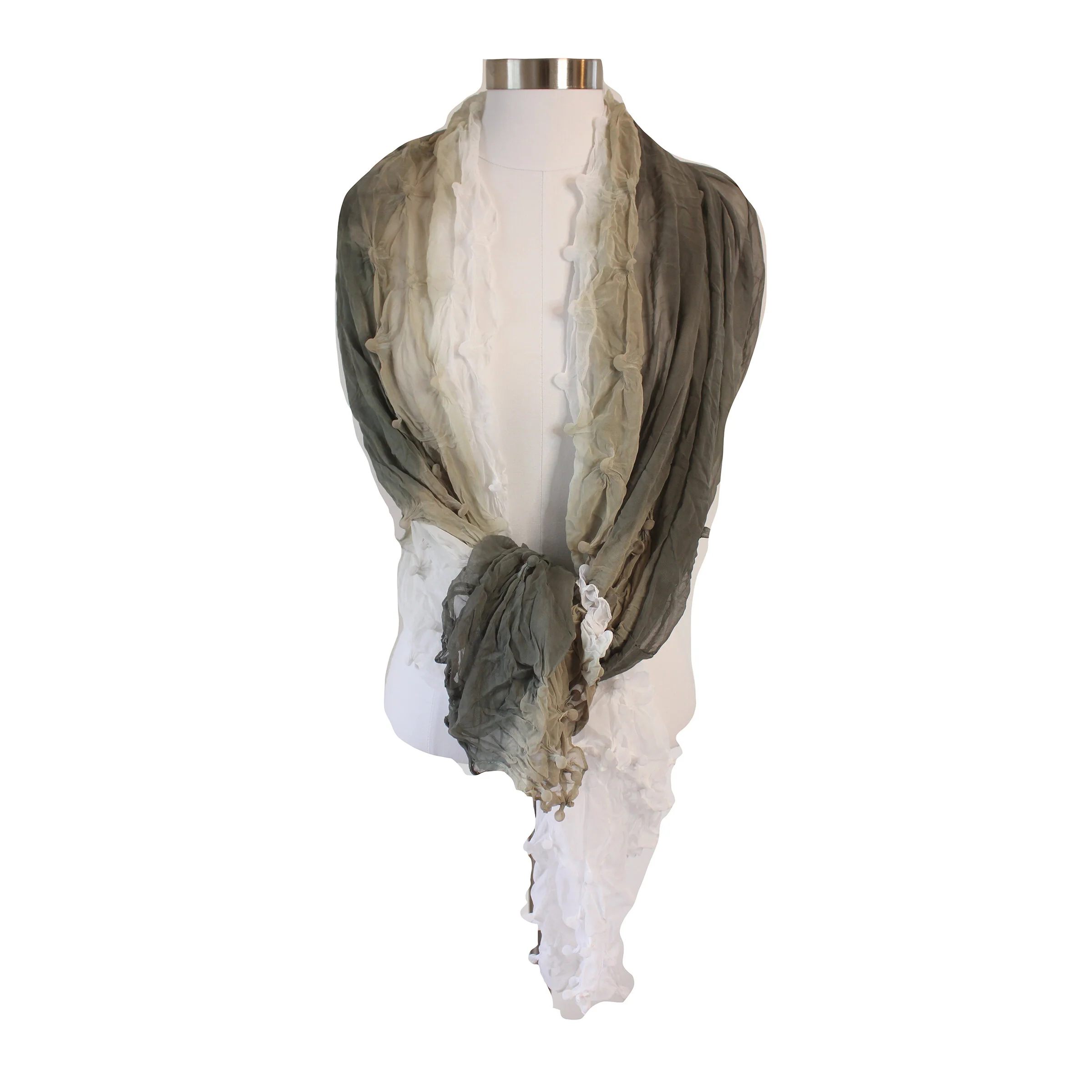 Ocean Epidermis Bubble Shawl in Beige - Beige - Image 2