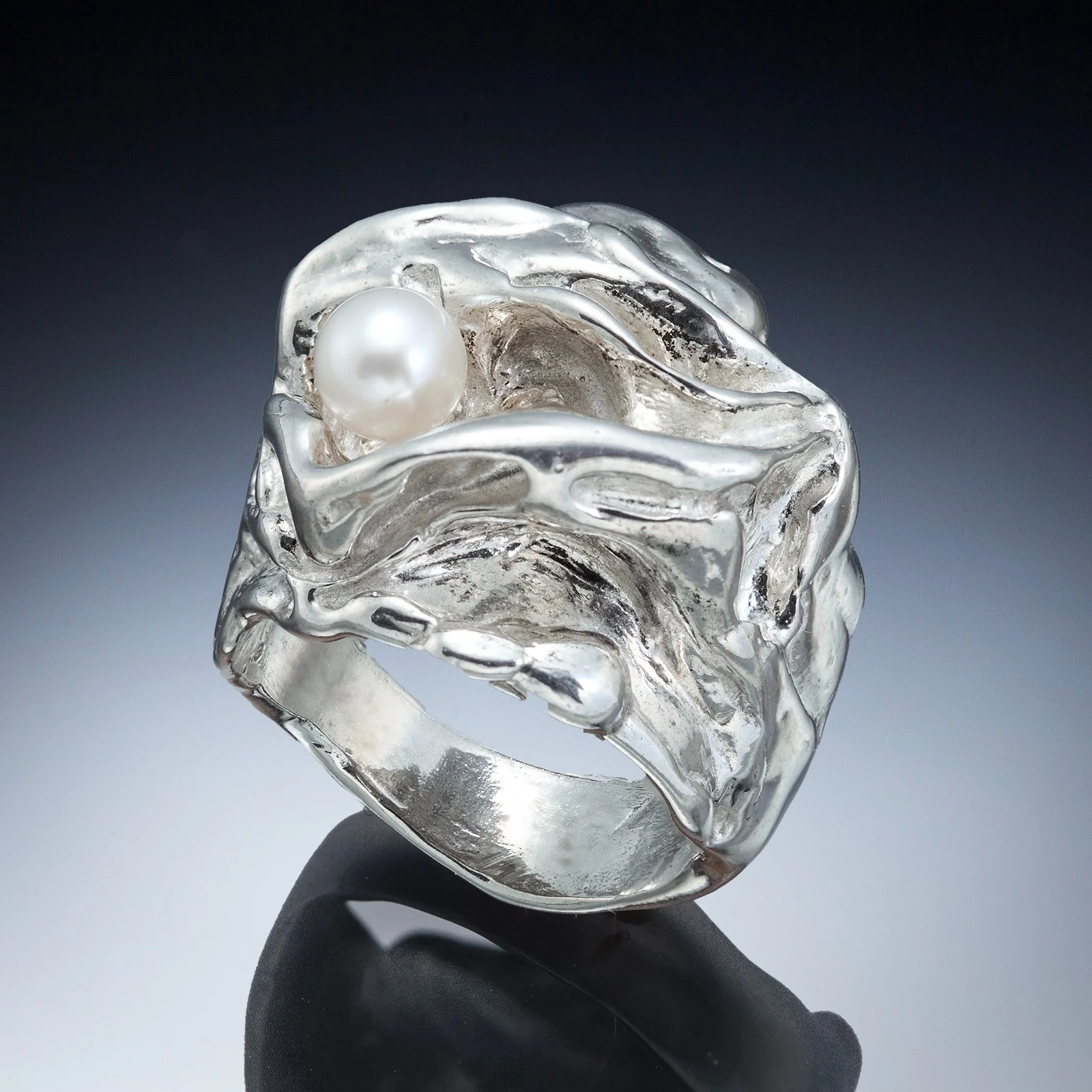 Ocean Ring with Pearl