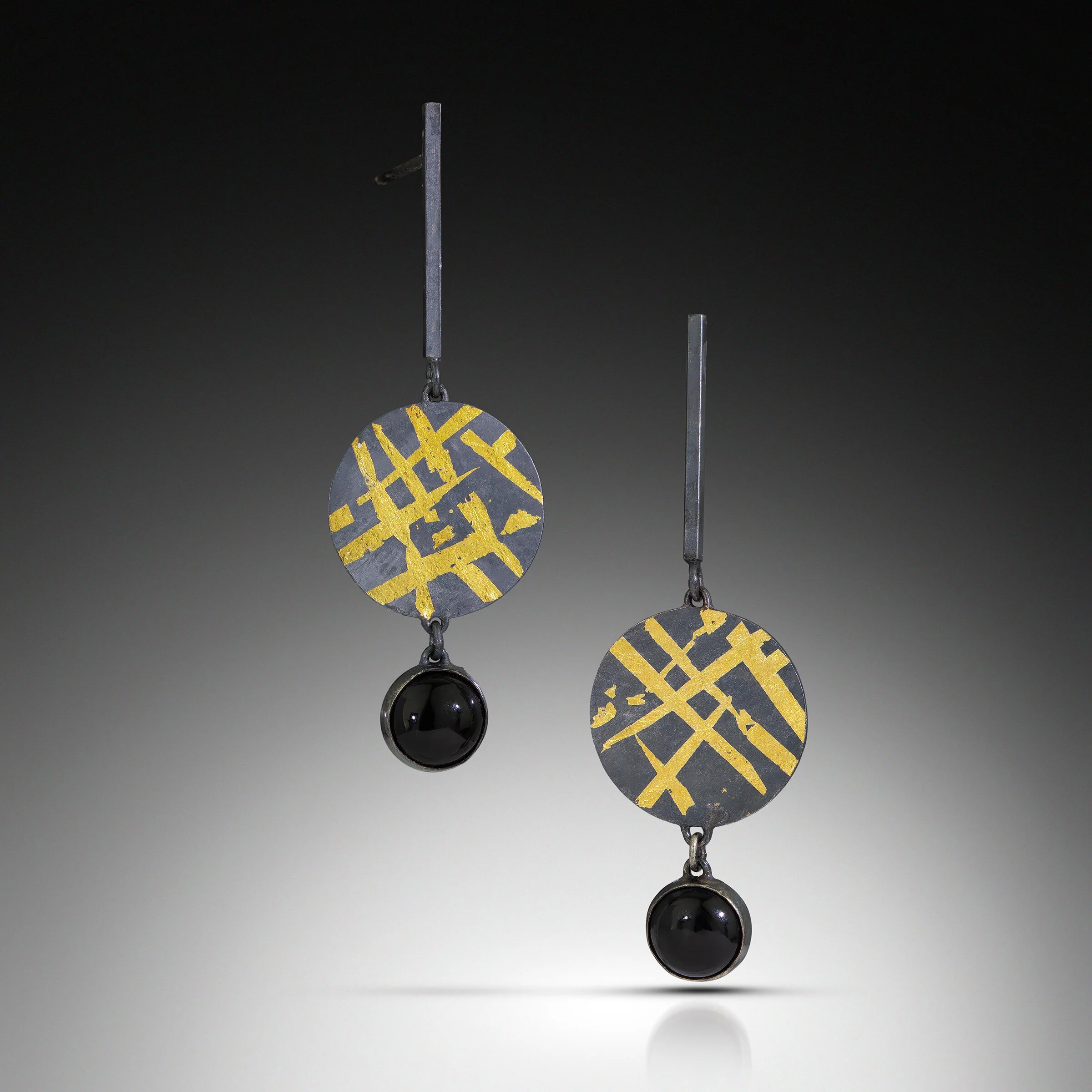 Onyx Drop Dangle Earrings