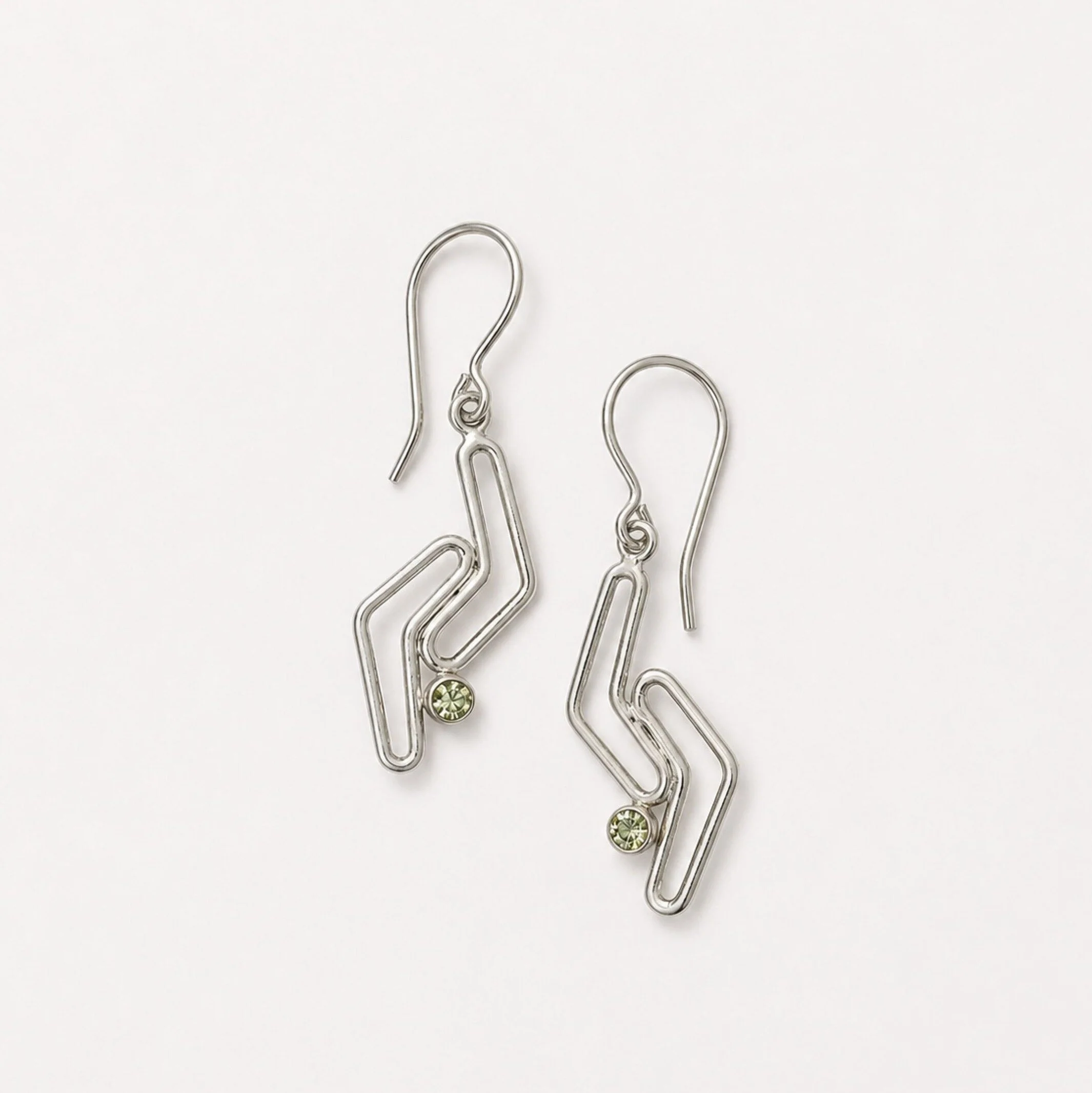 Open Diamond Sapphire Earrings