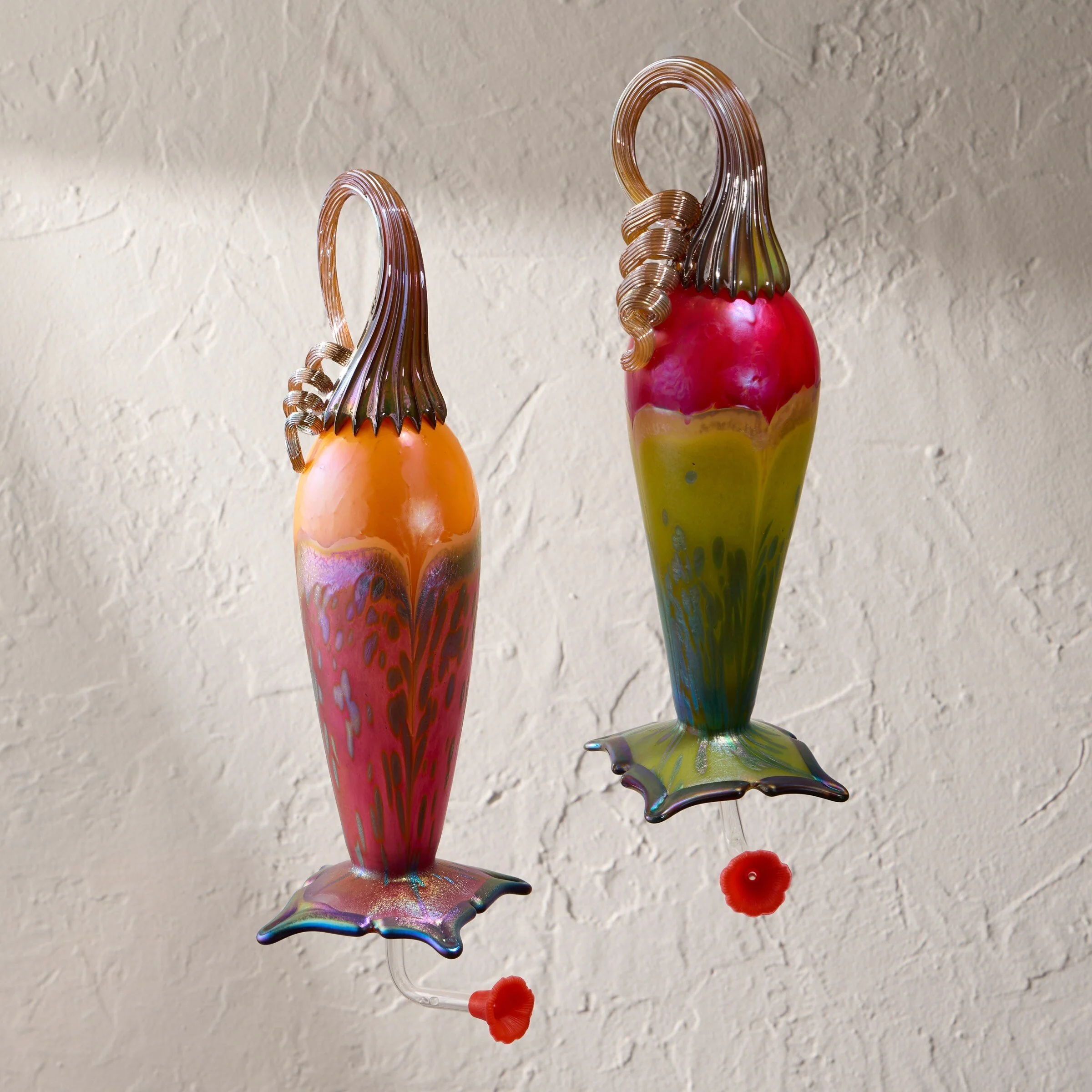 Orange Top Gold Ruby Hummingbird Feeder - Image 3