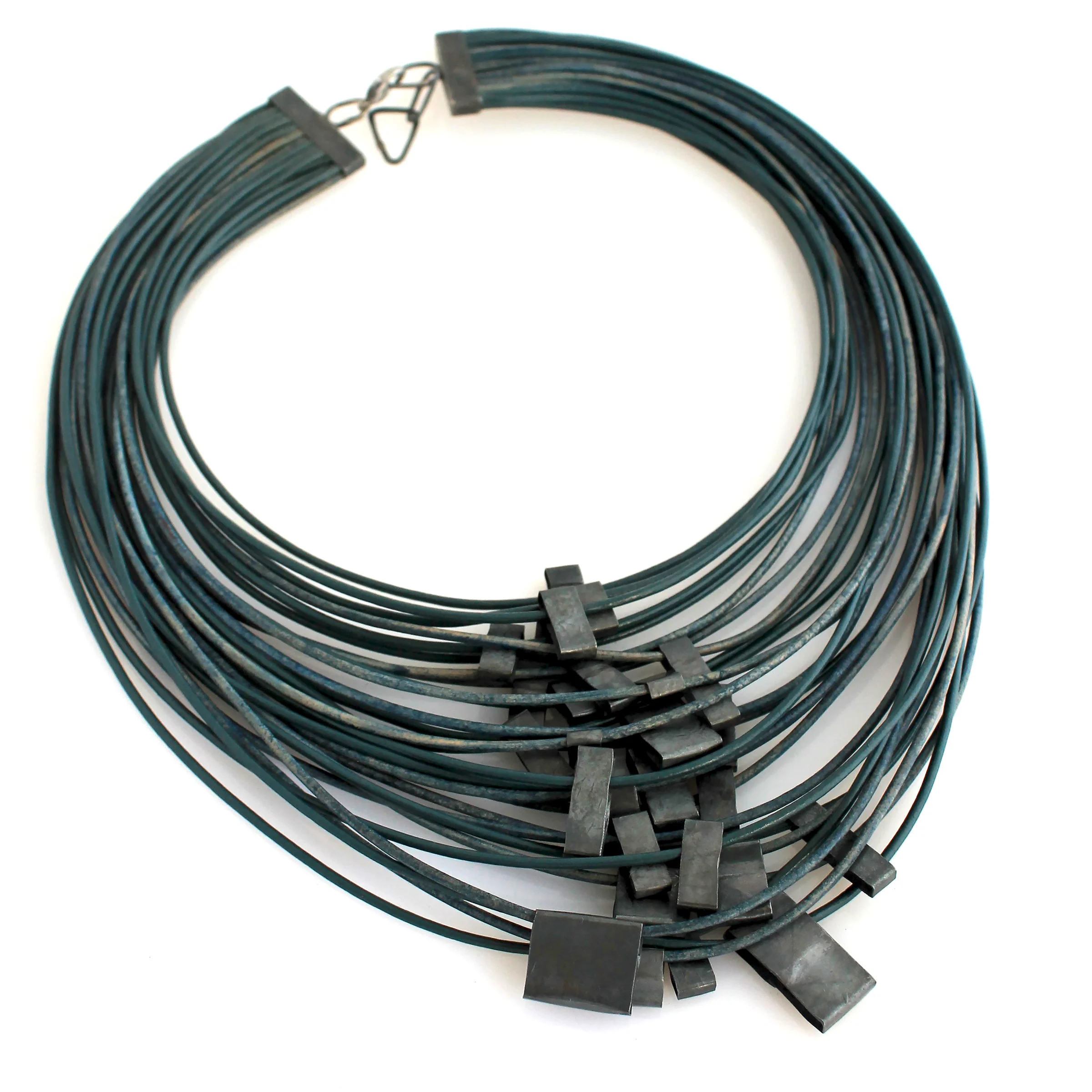 Organica Leather Necklace #11 - Azure