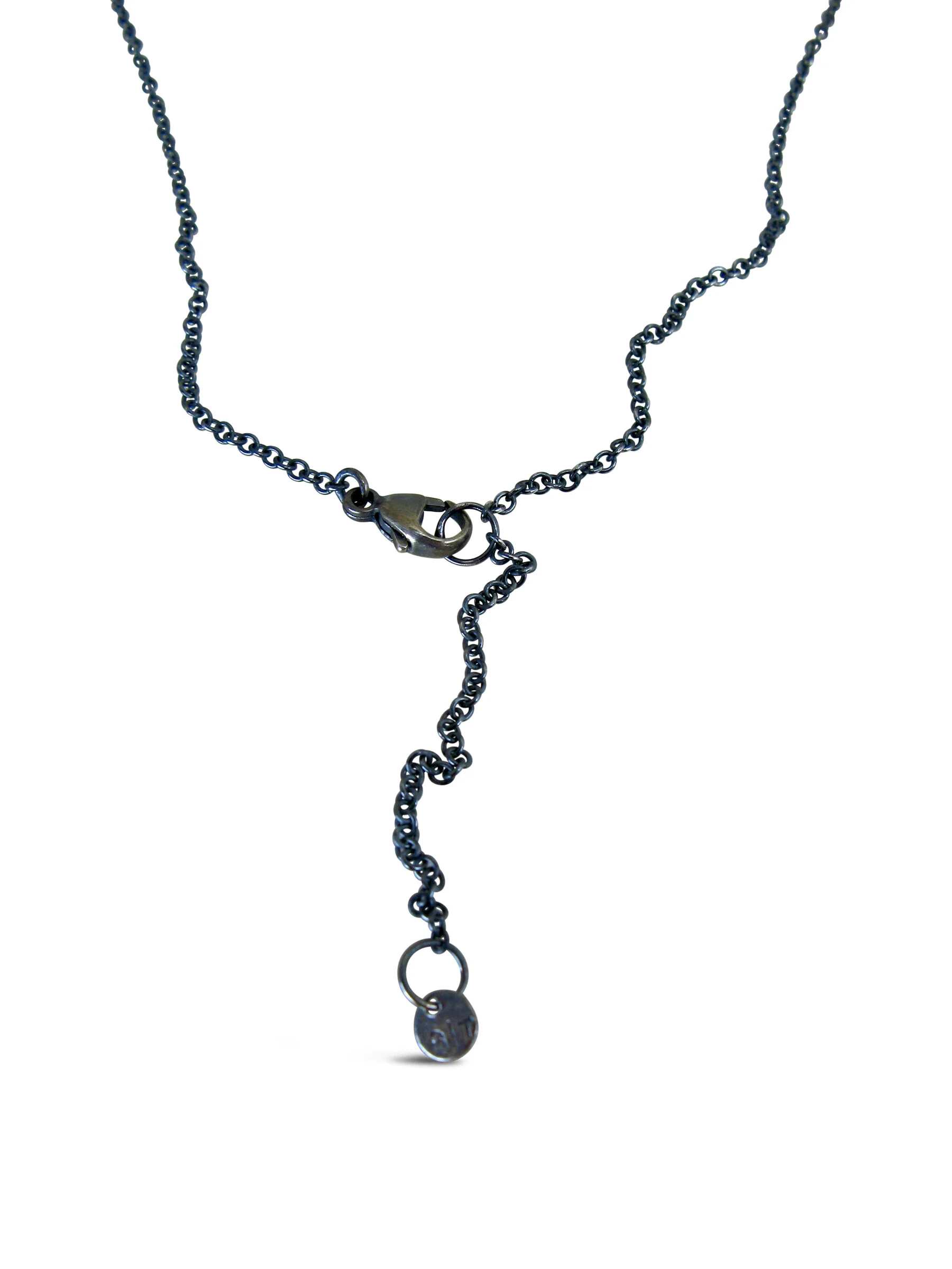 Oval Dot Necklace - Light Blue Kyanite - Image 3