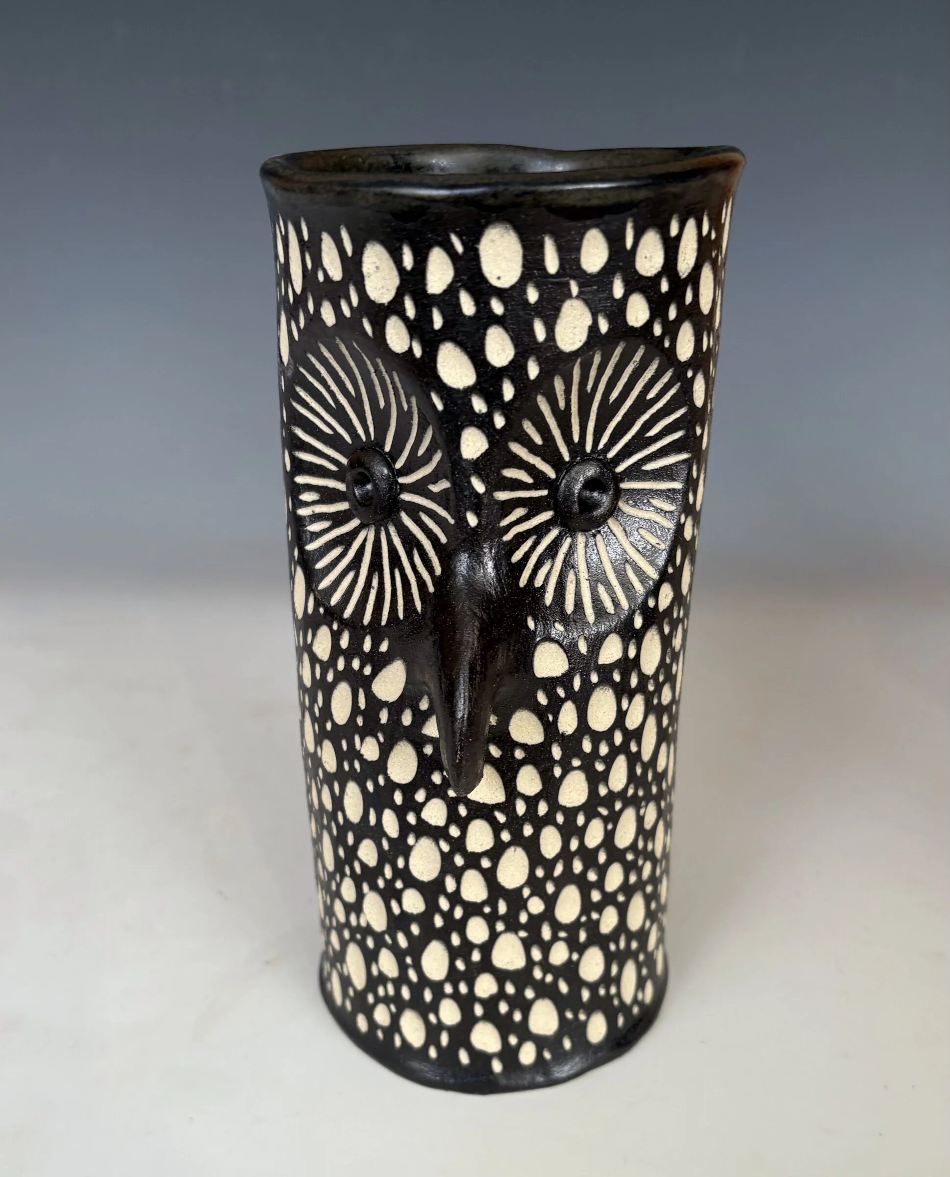 Woodgrain Owl Vase - Image 6