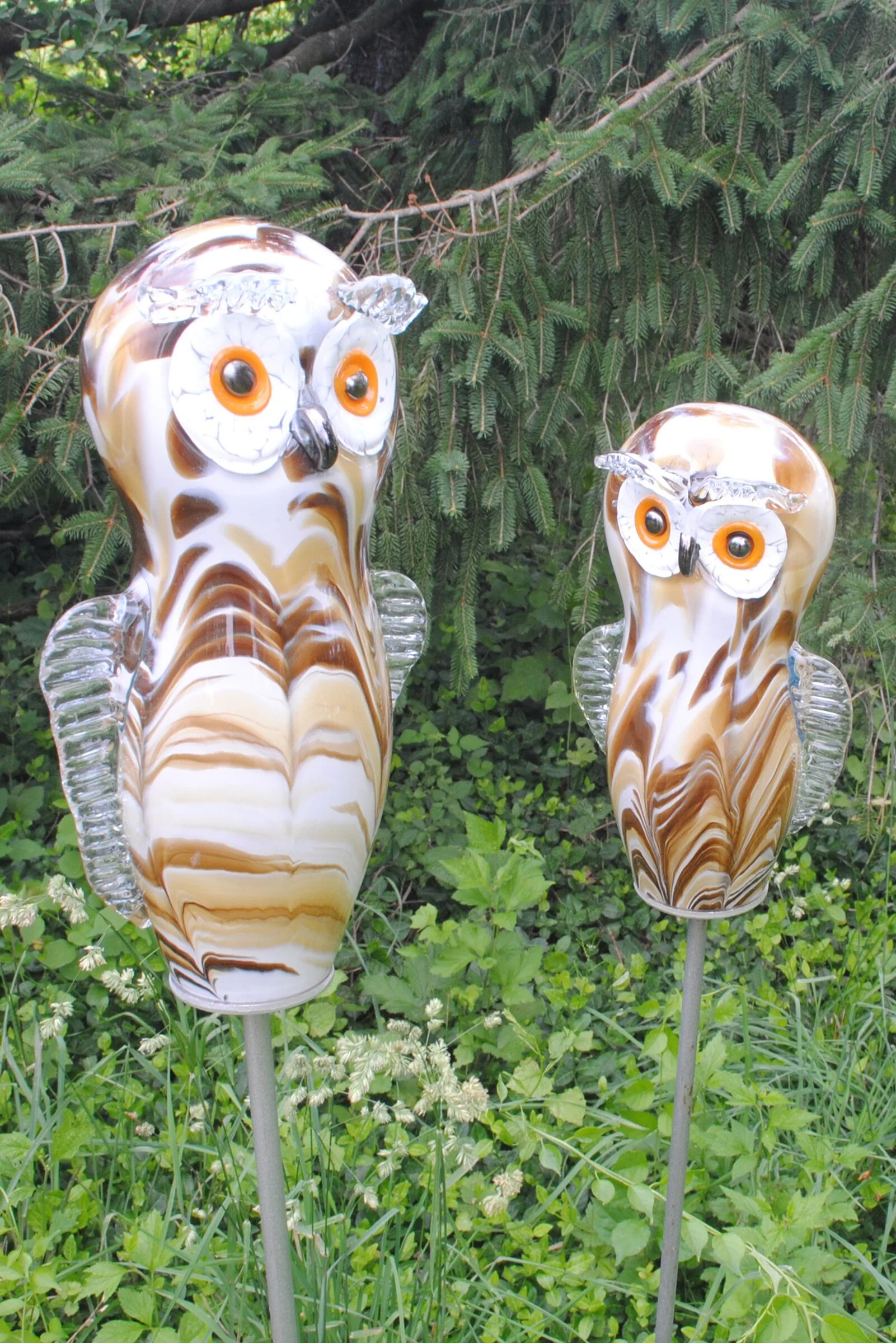 Owl Garden Sculpture - Brown - Image 3