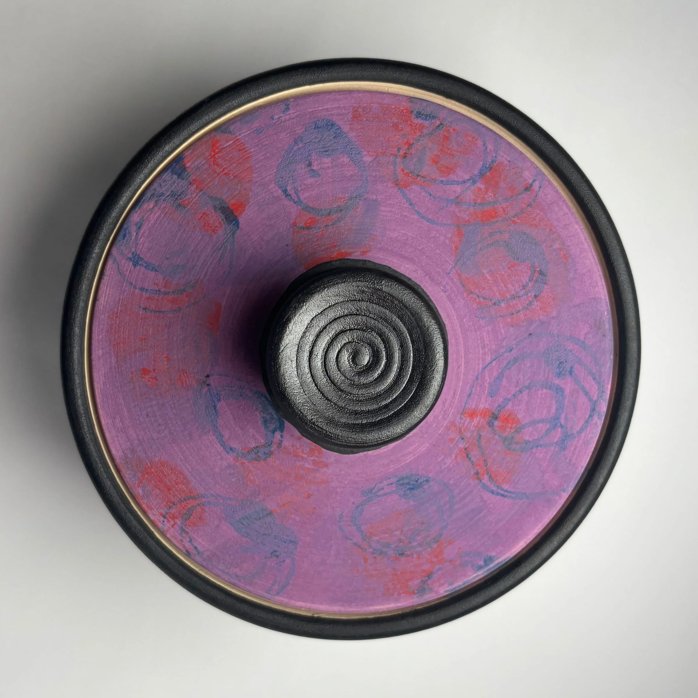Painterly Lidded Jar in Berry - Image 3