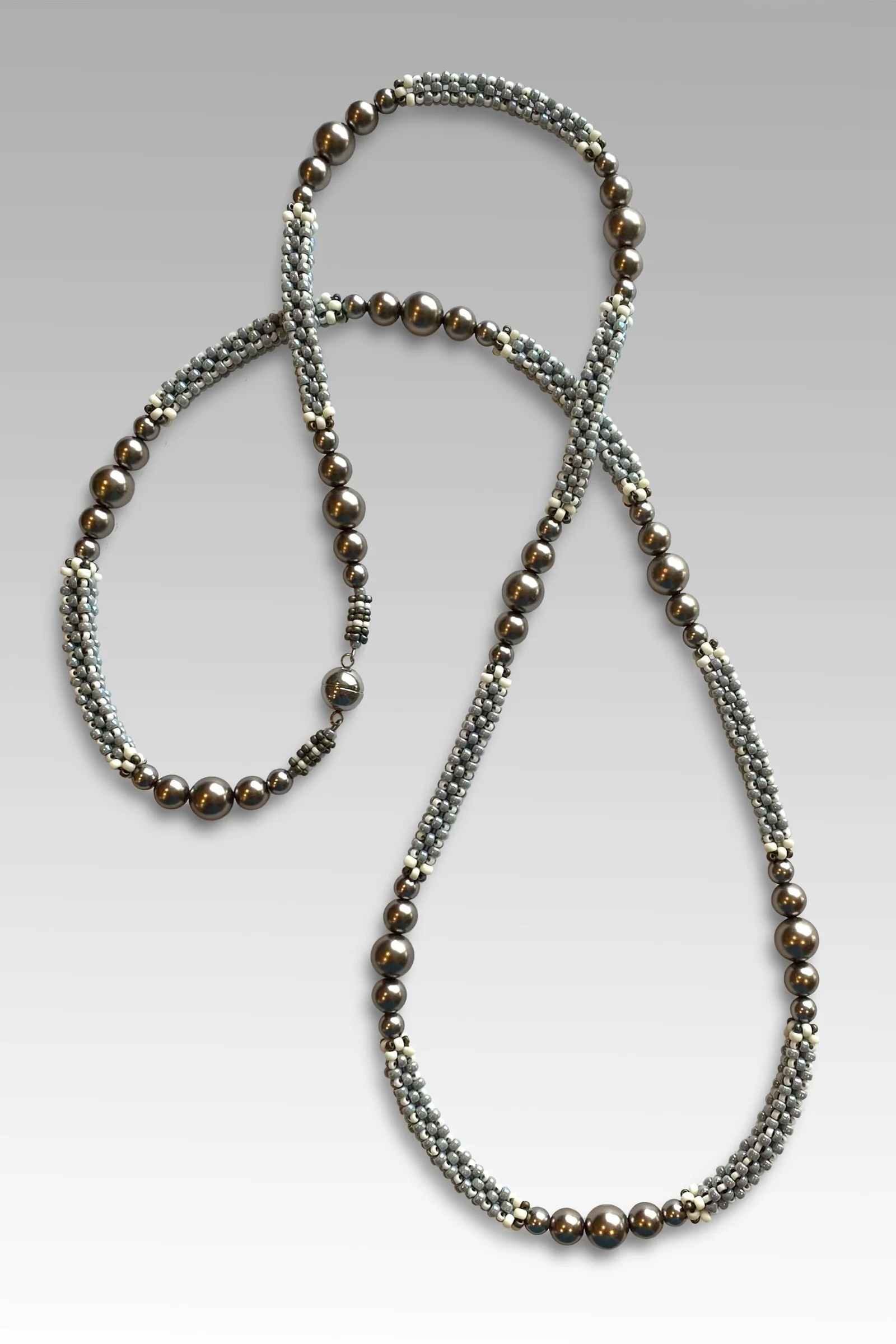 Pearl Allure Necklace - Silver - Image 2