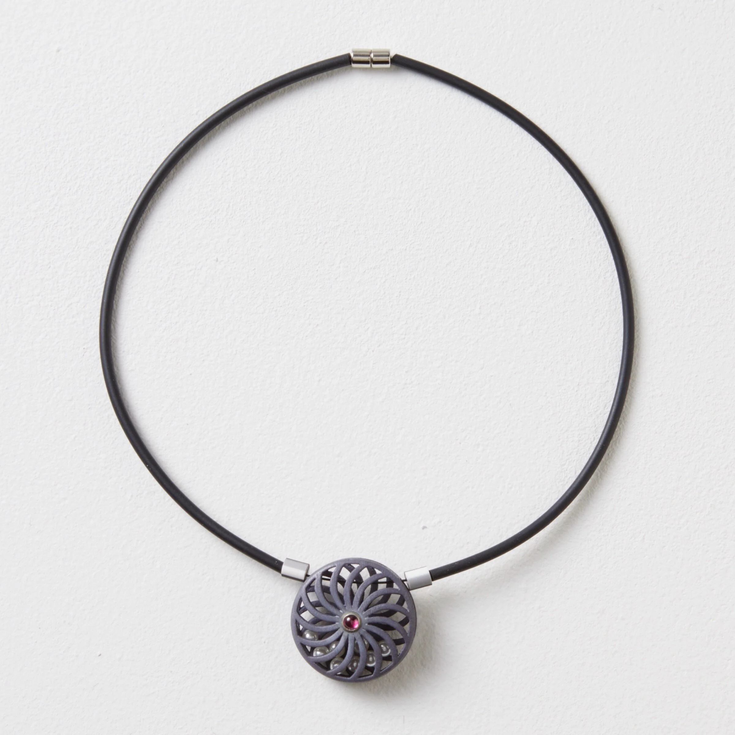 Pearl Ferris Wheel Choker - Blue Gray - Image 2