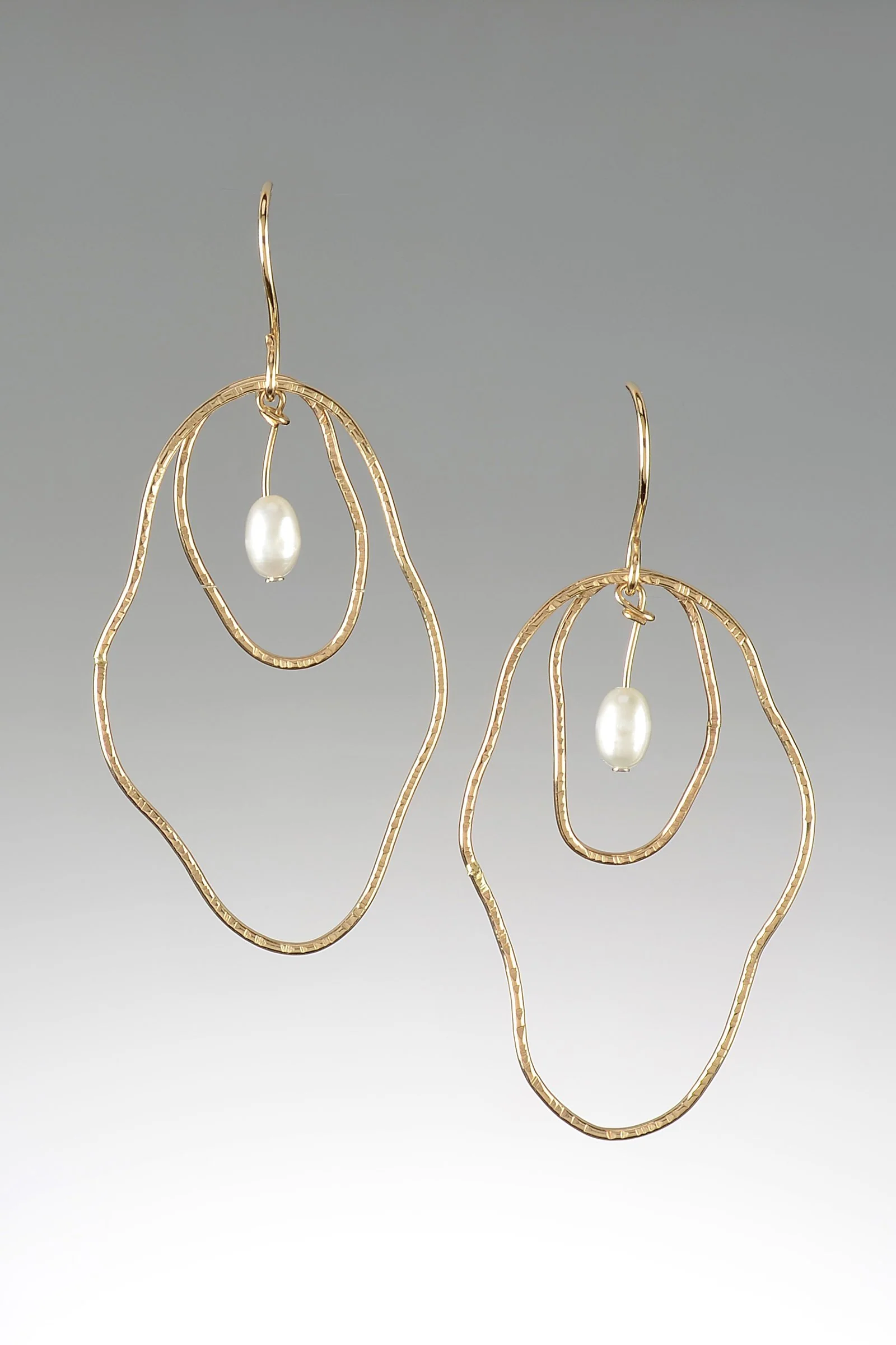 Pearl in Golden Clouds Earrings