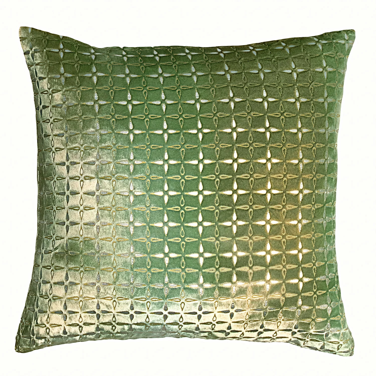 Petal Metal Velvet Pillow - Grass - Image 2