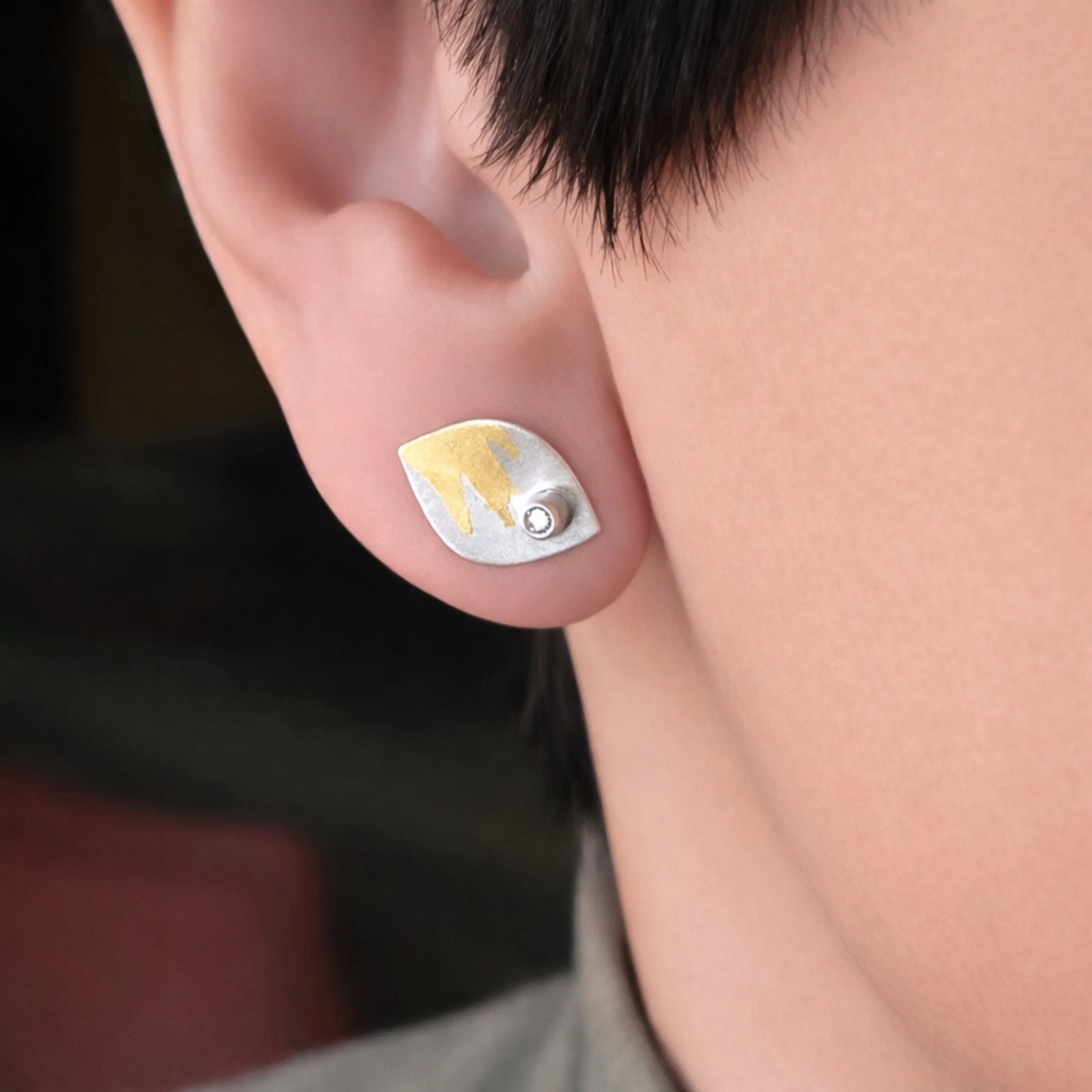 Petite Diamond Stud Earrings - Image 2