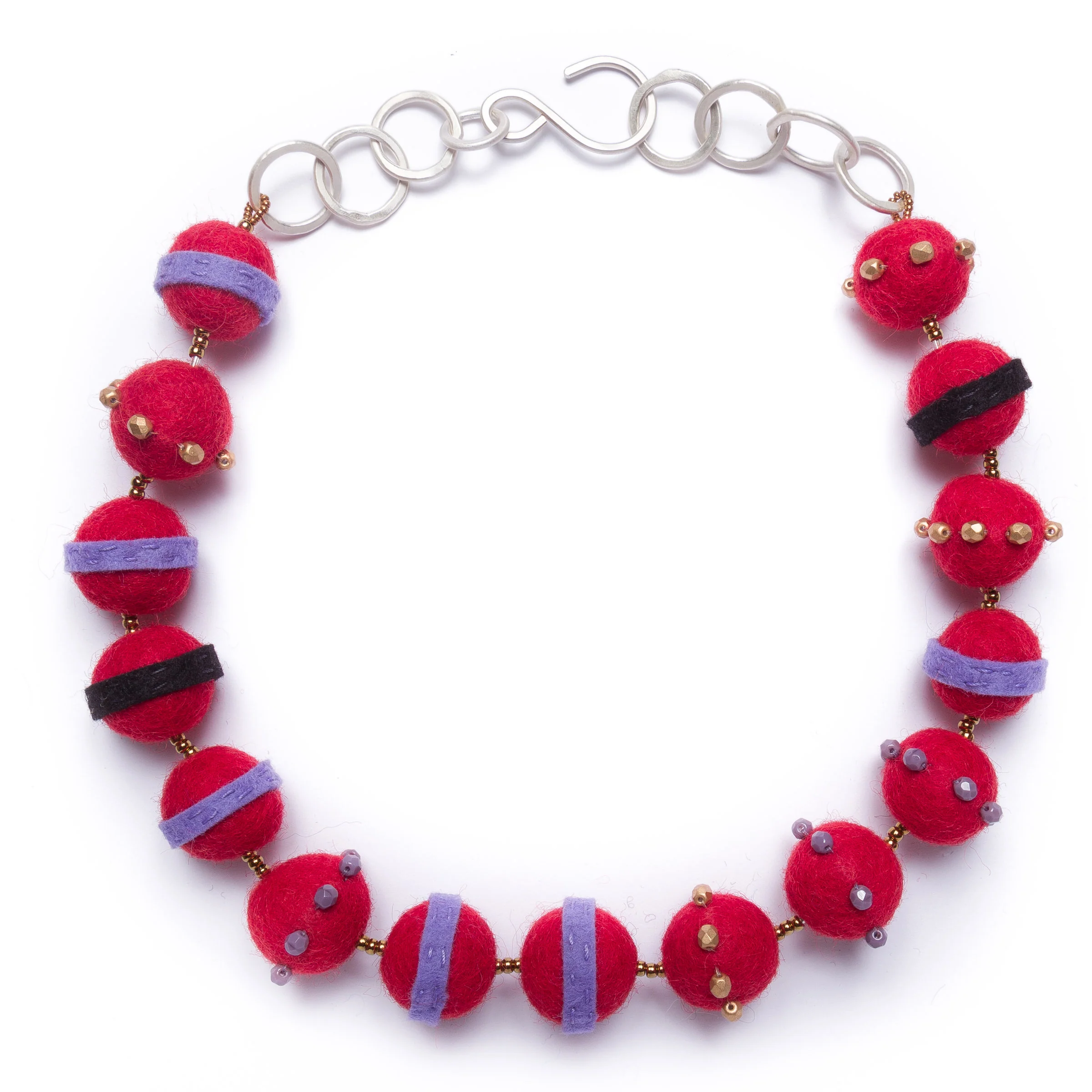 Petite Felt-Stripe Necklace