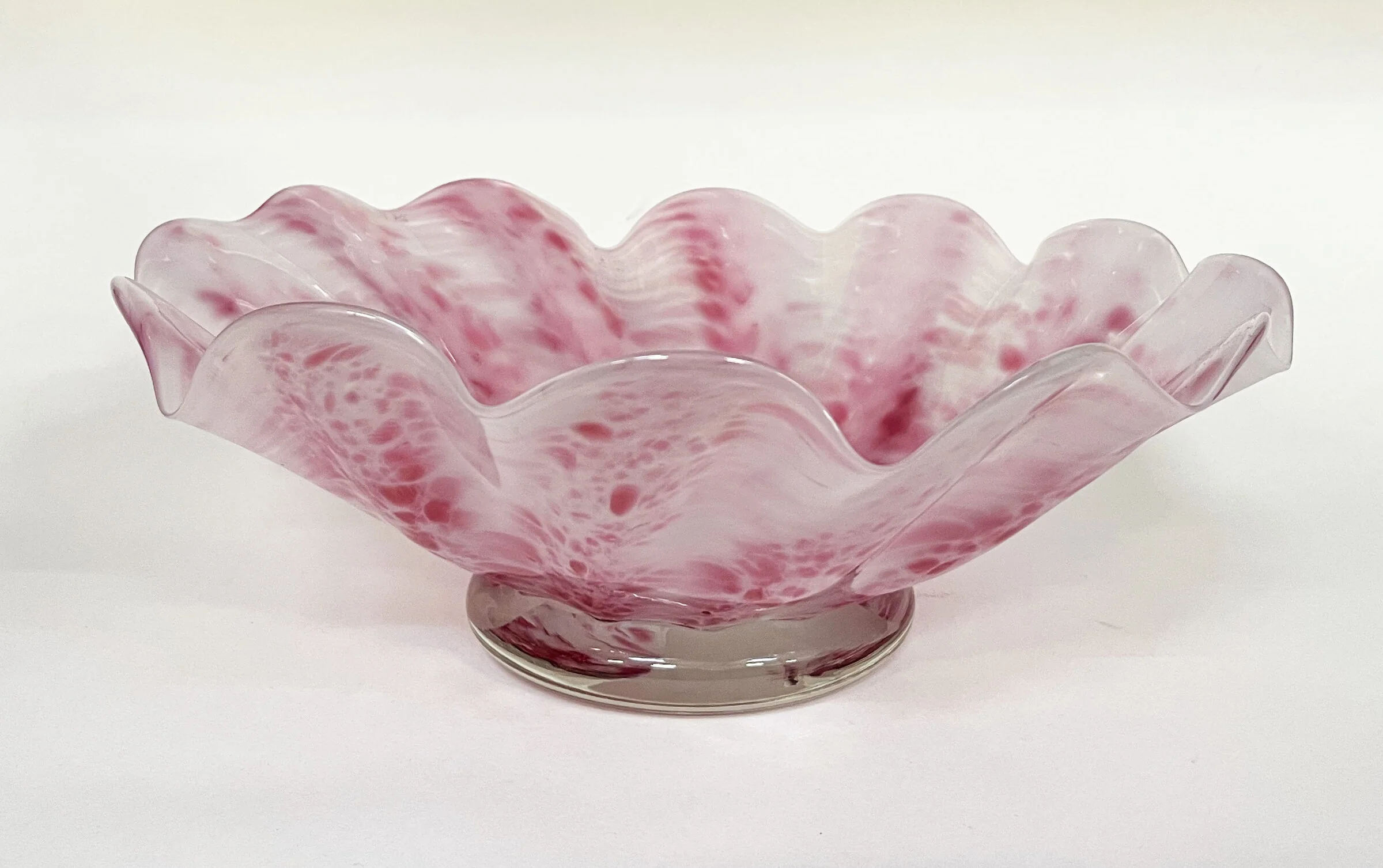 Pink Ruffled Bowl