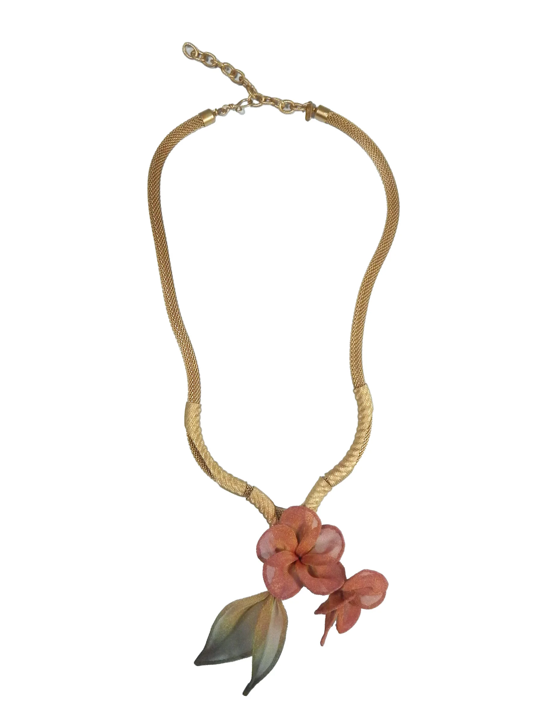 Plumeria Cluster Necklace - Image 2