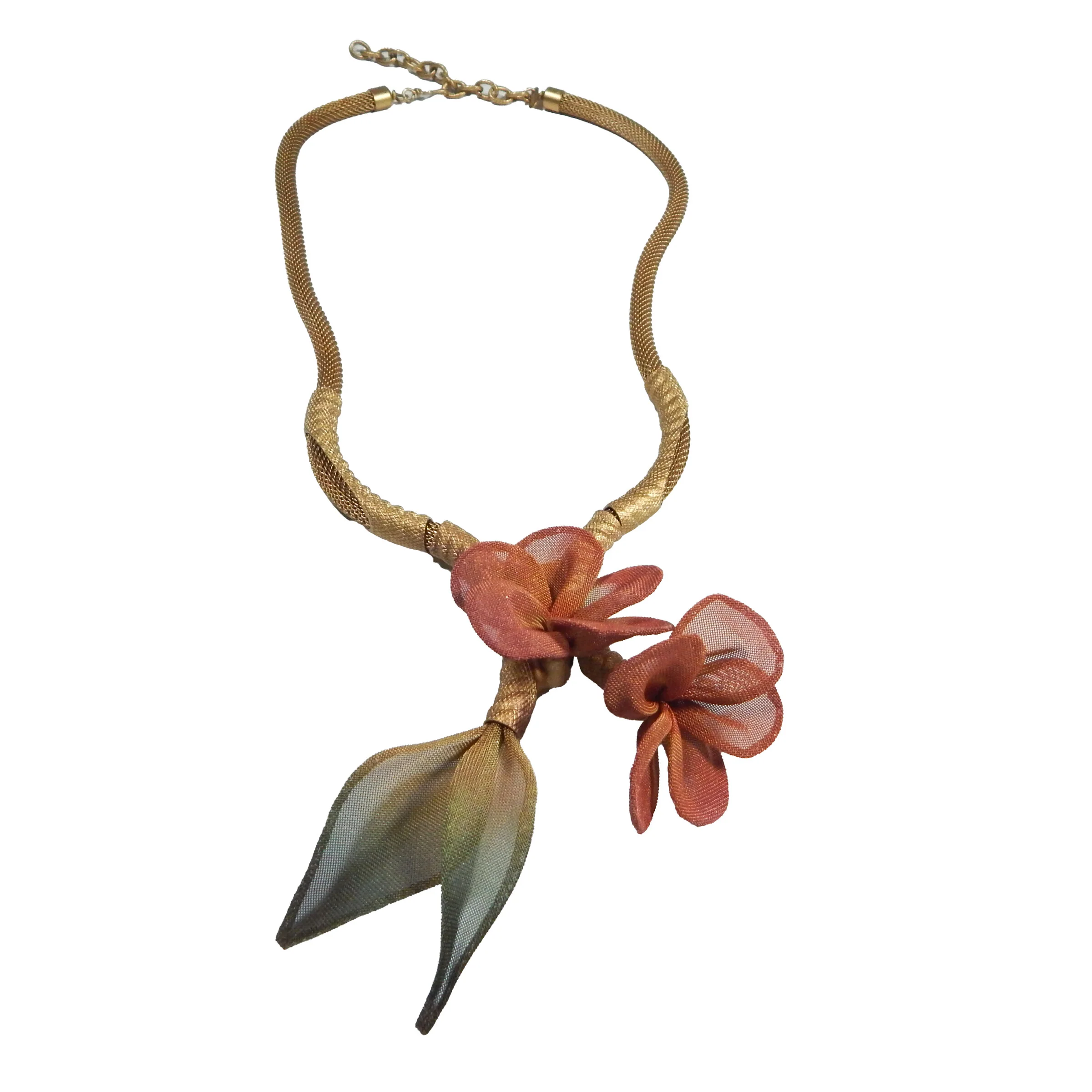 Plumeria Cluster Necklace - Image 3