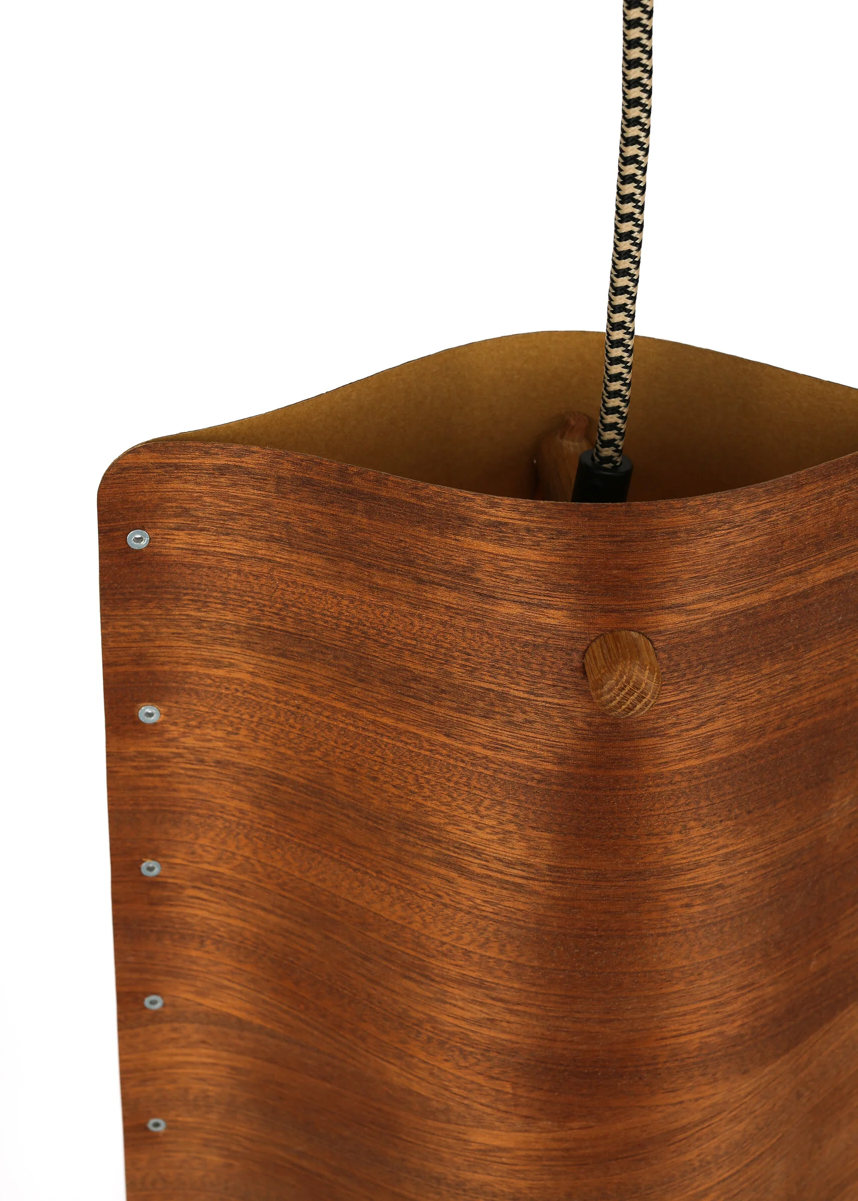 Pocket Pendant Lamp in Tall, Sapele - Image 5