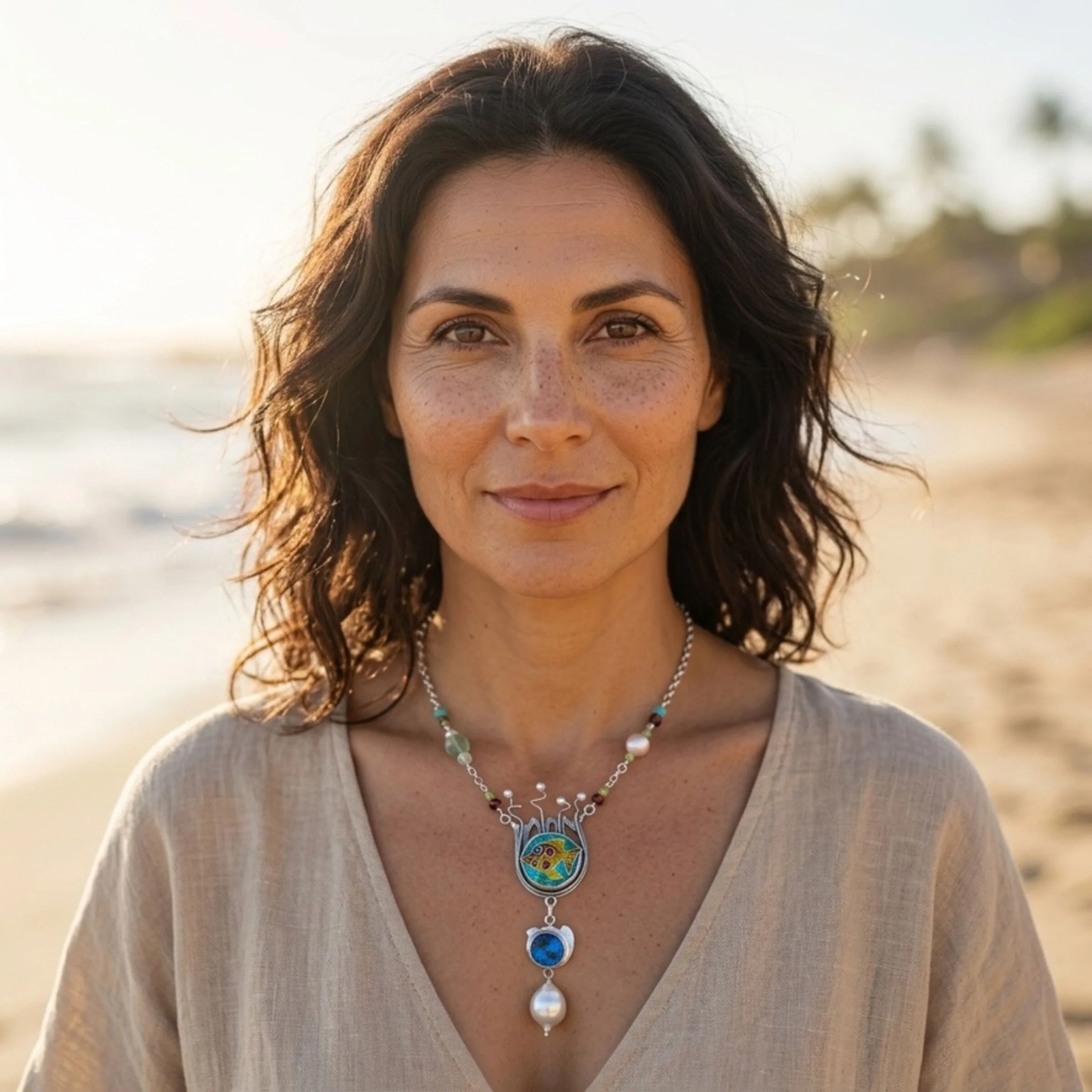Polka Dot Fish Necklace - Image 2
