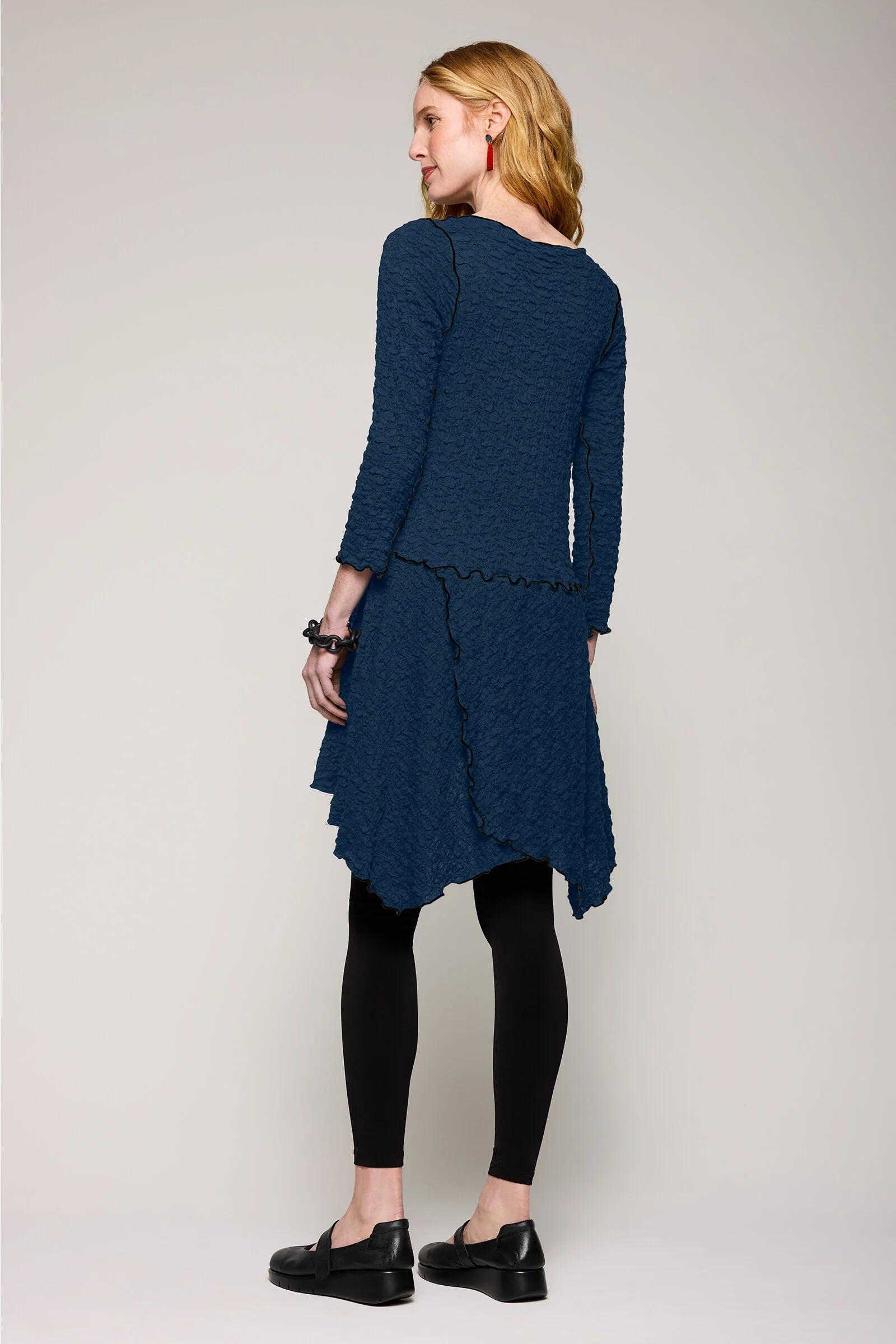 Pucker Origami Tunic - Pacific - Image 2