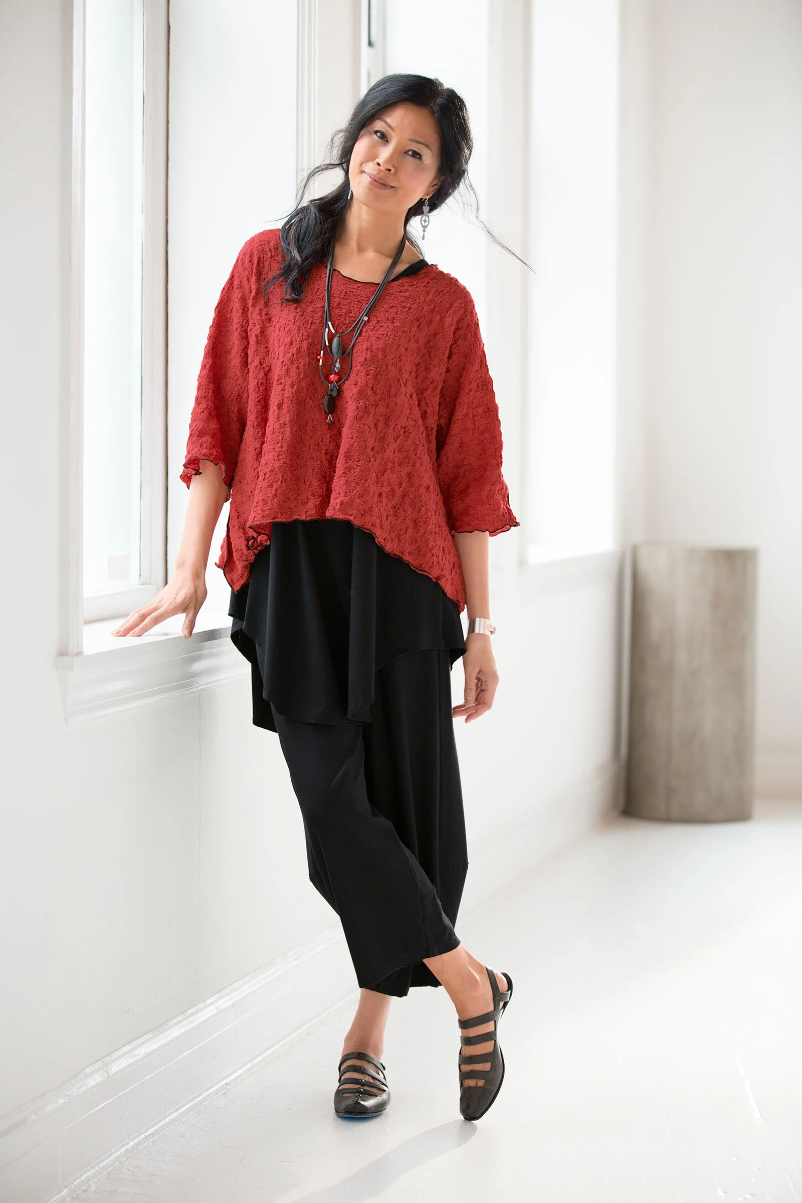 Pucker Popover Top - Poppy - Image 2