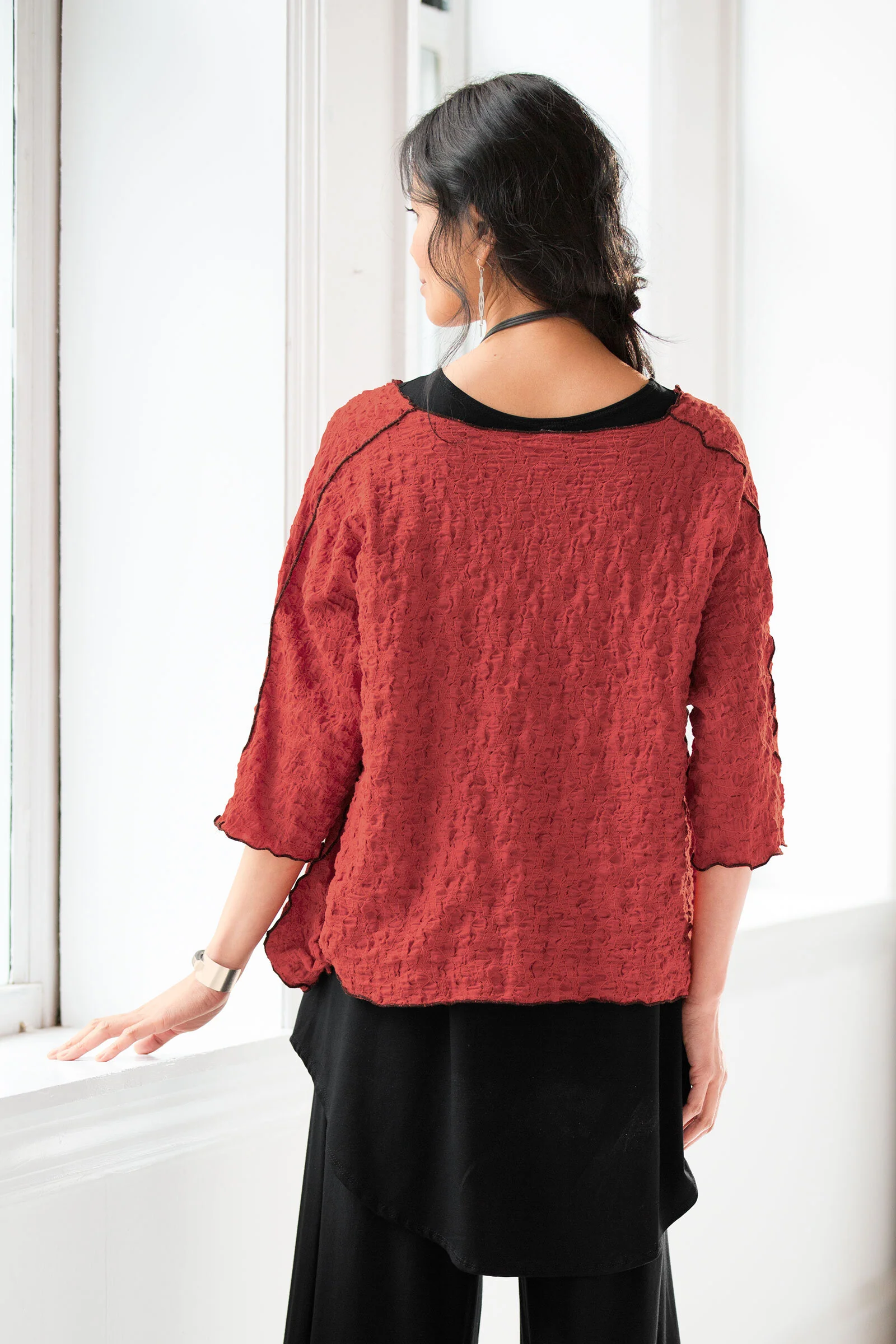Pucker Popover Top - Poppy - Image 3