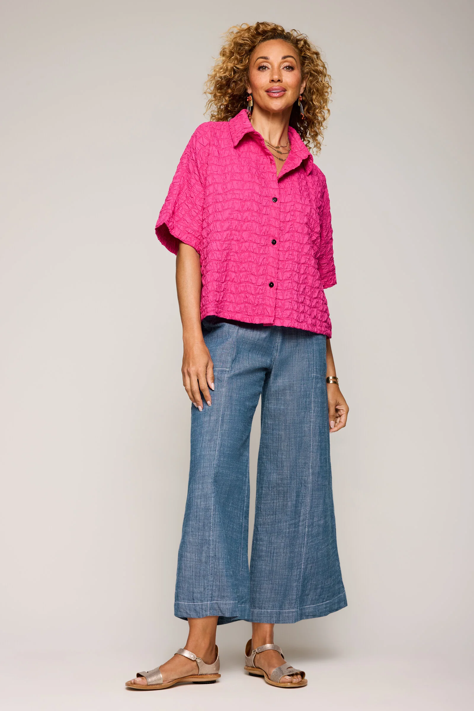 Puckered Corinne Camp Shirt - Image 7
