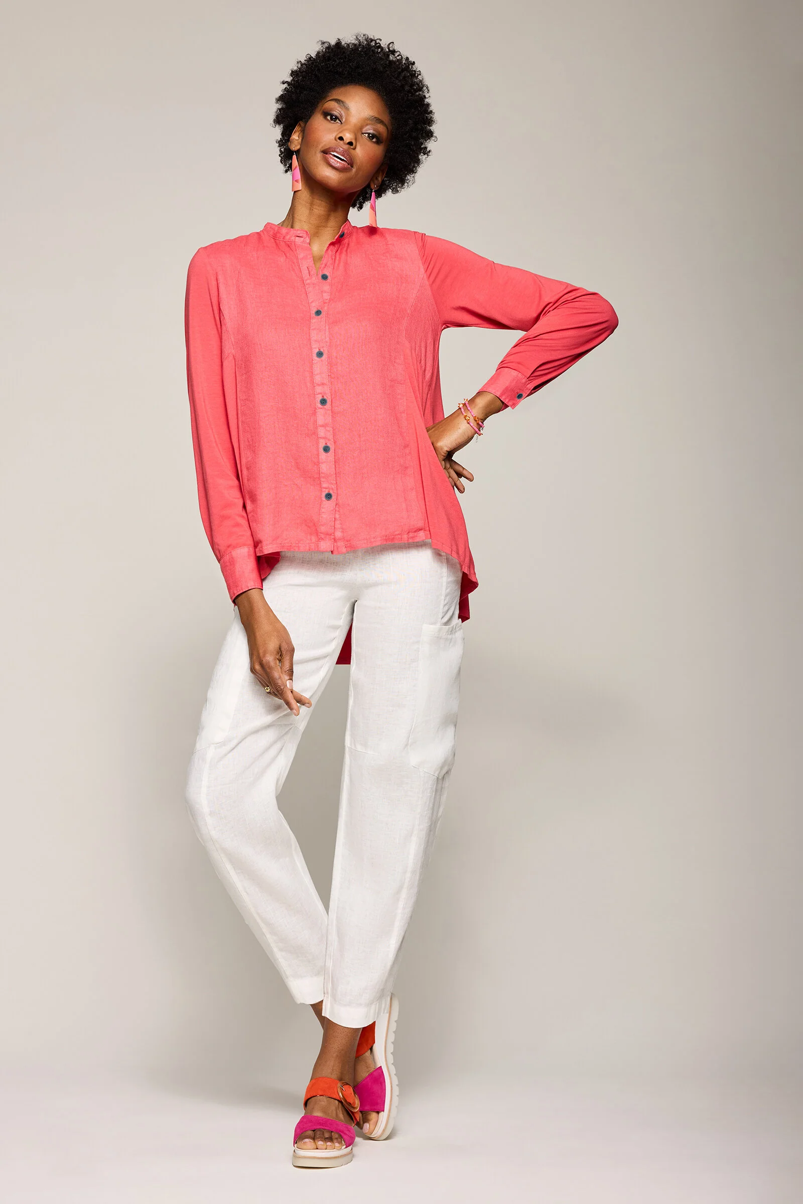 Pure Linen and Jersey Selene Tunic - Image 9