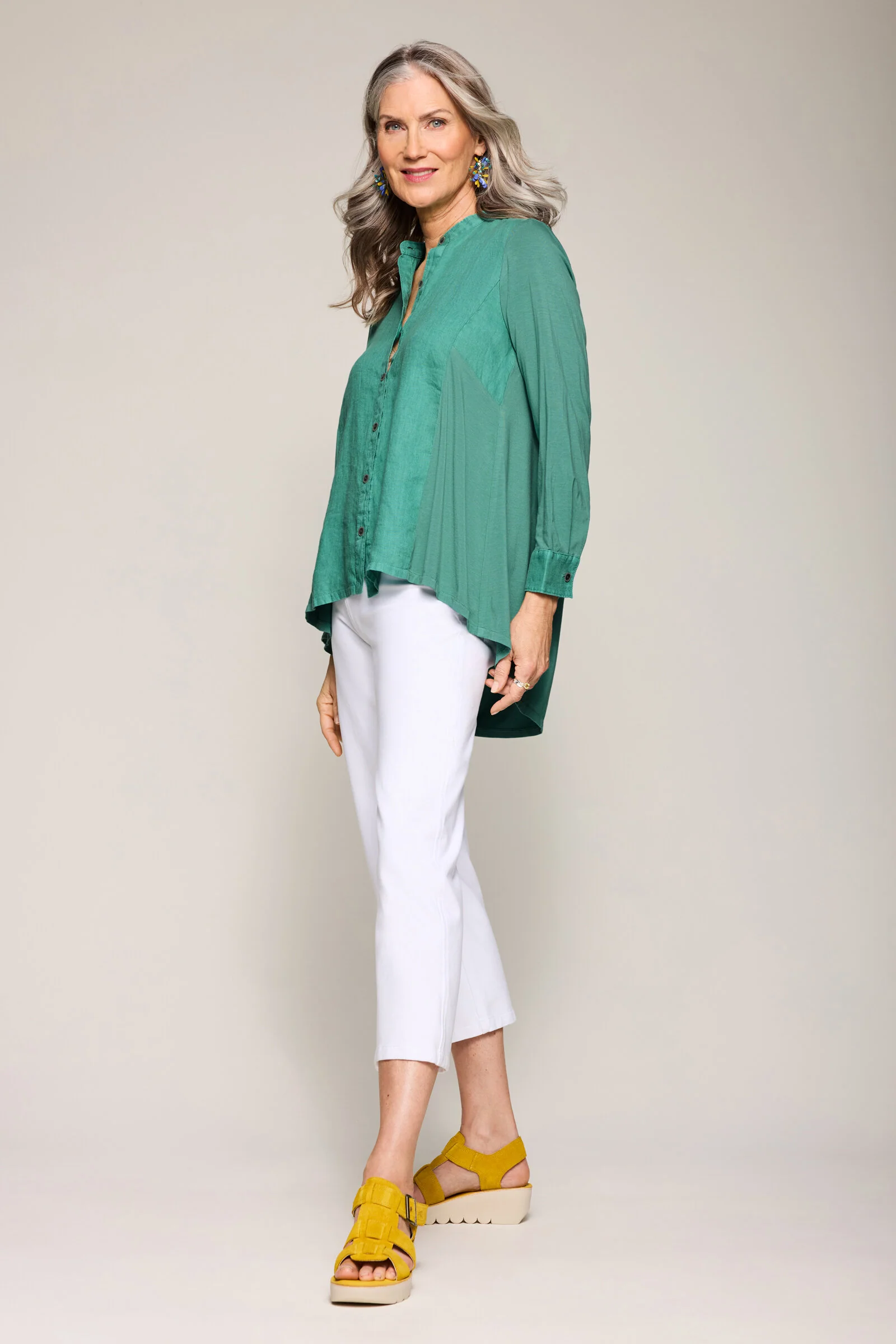 Pure Linen and Jersey Selene Tunic - Image 6