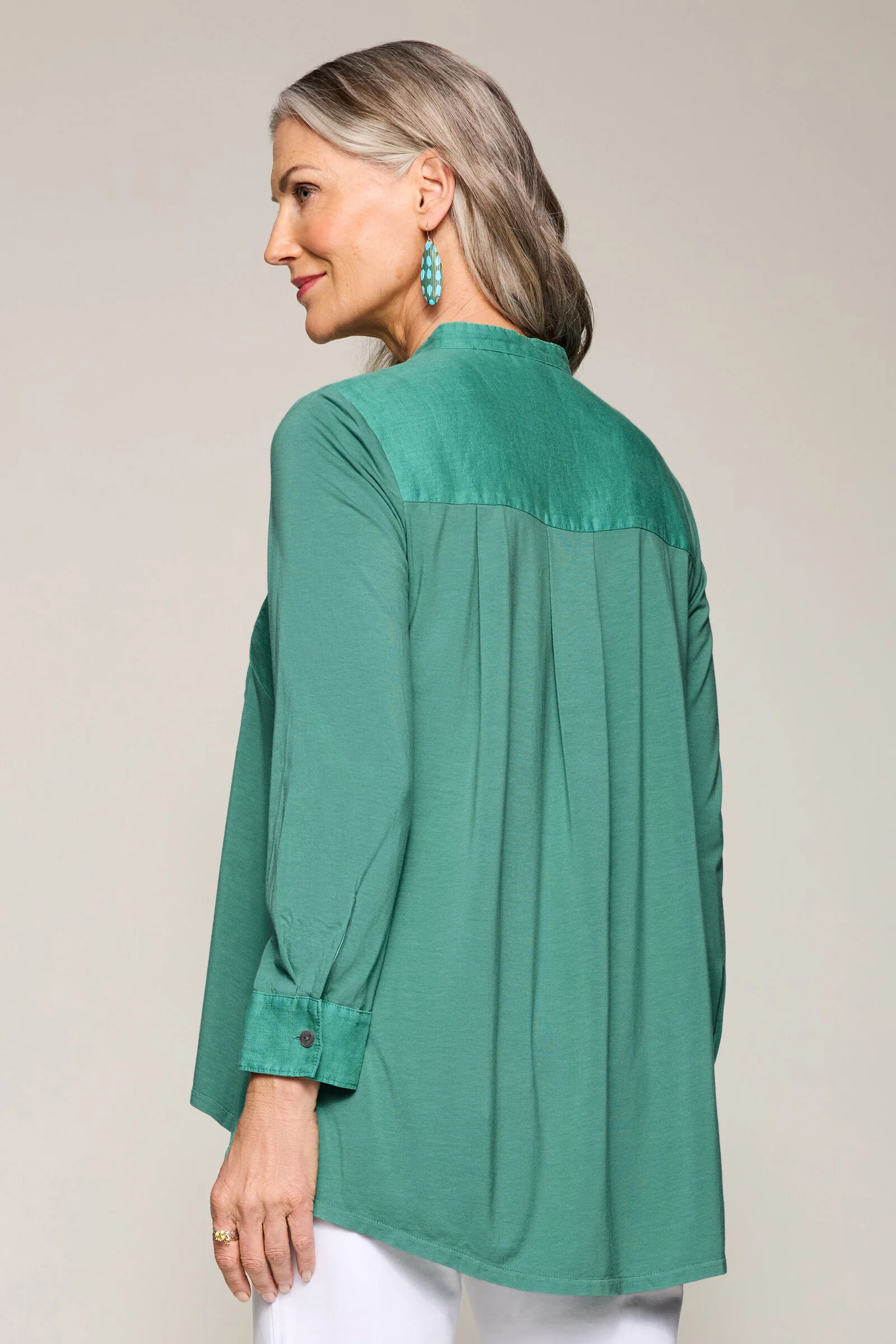 Pure Linen and Jersey Selene Tunic - Image 7