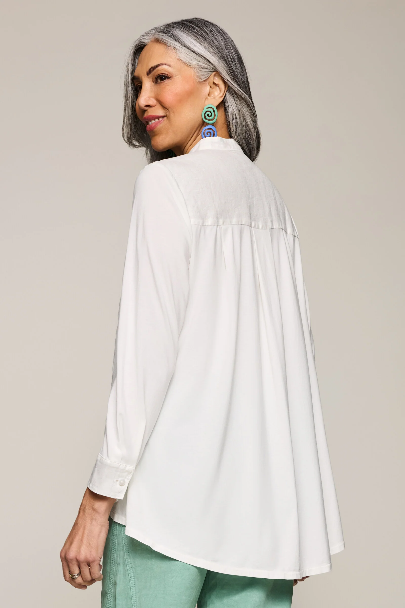 Pure Linen and Jersey Selene Tunic - Image 4