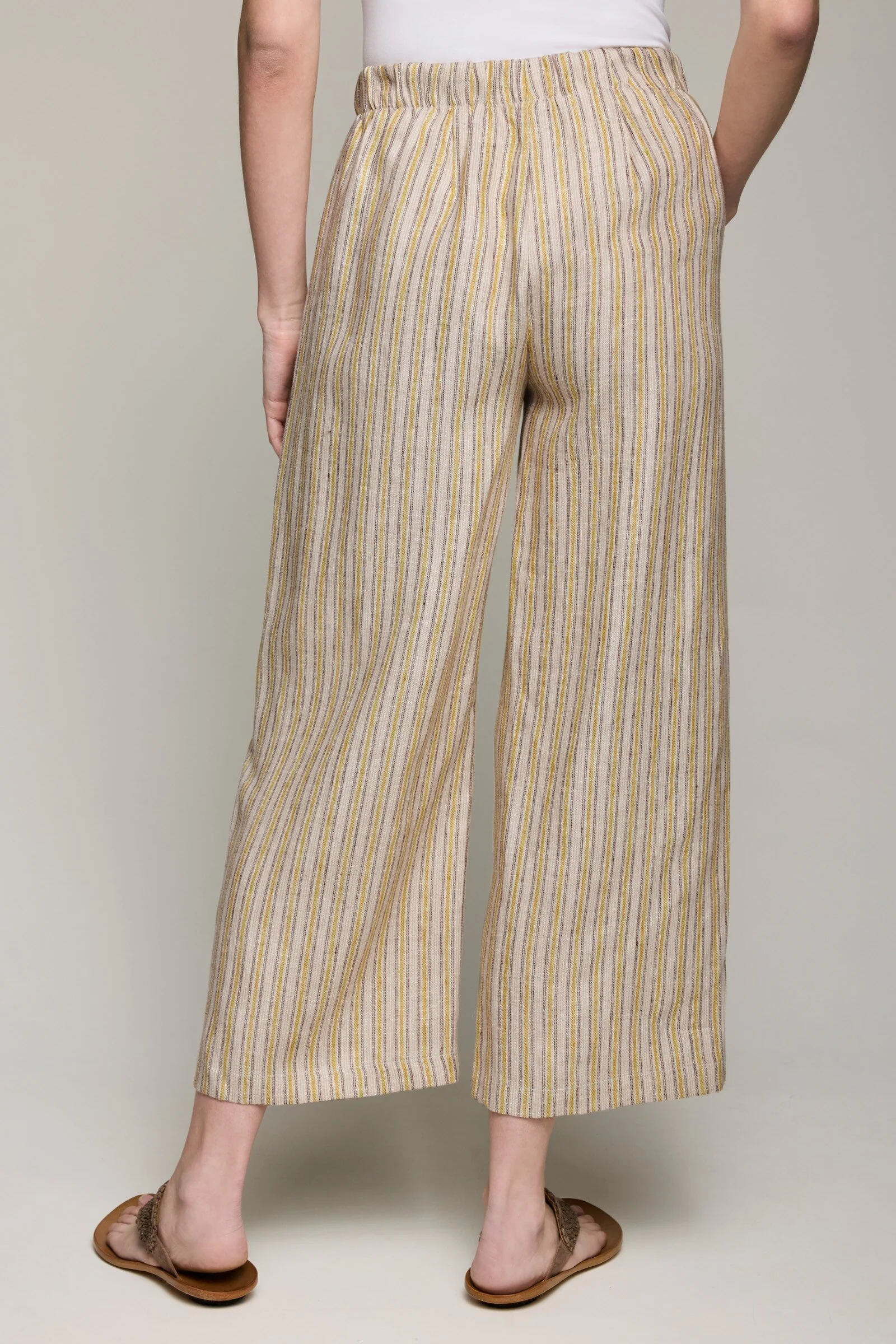 Pure Linen Jaxx Pant - Topaz Stripe - Image 3