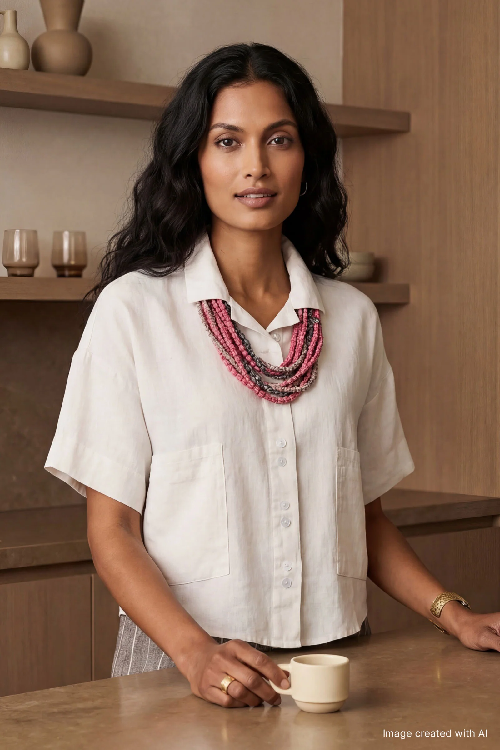 Pure Linen Lydia Camp Shirt - Flax - Image 2