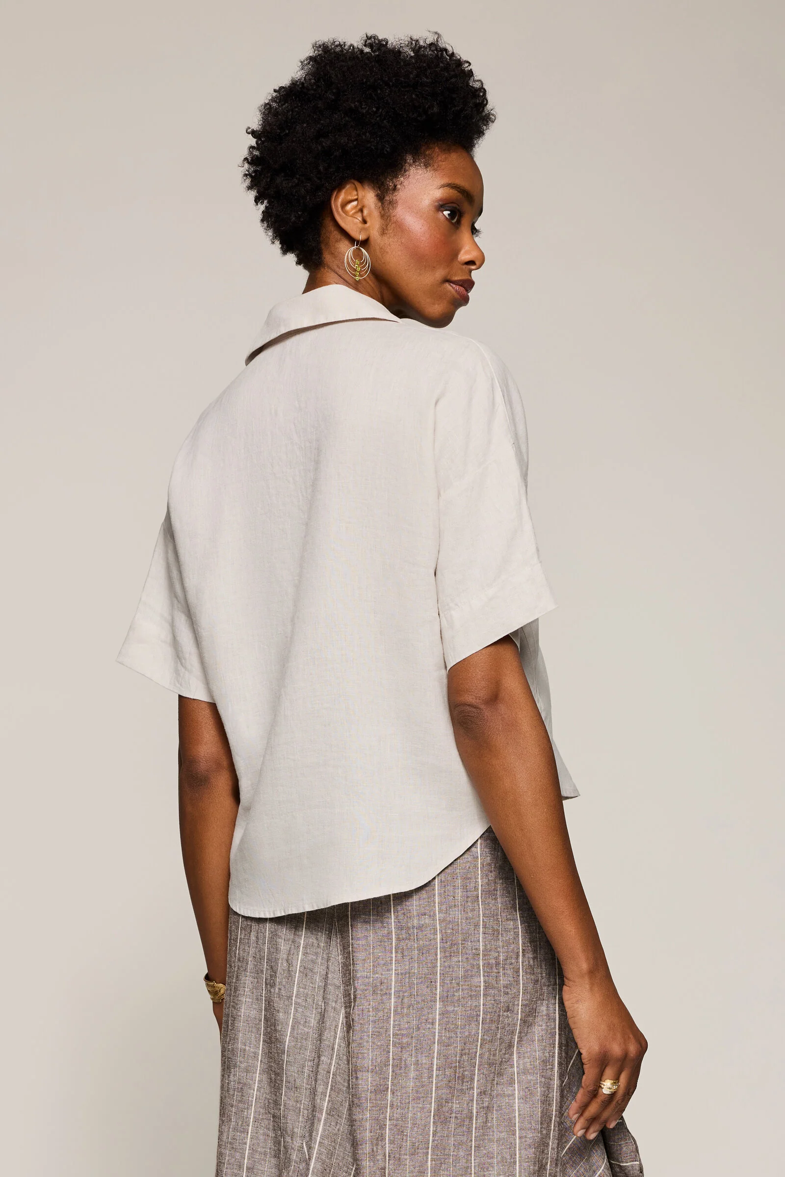 Pure Linen Lydia Camp Shirt - Flax - Image 4