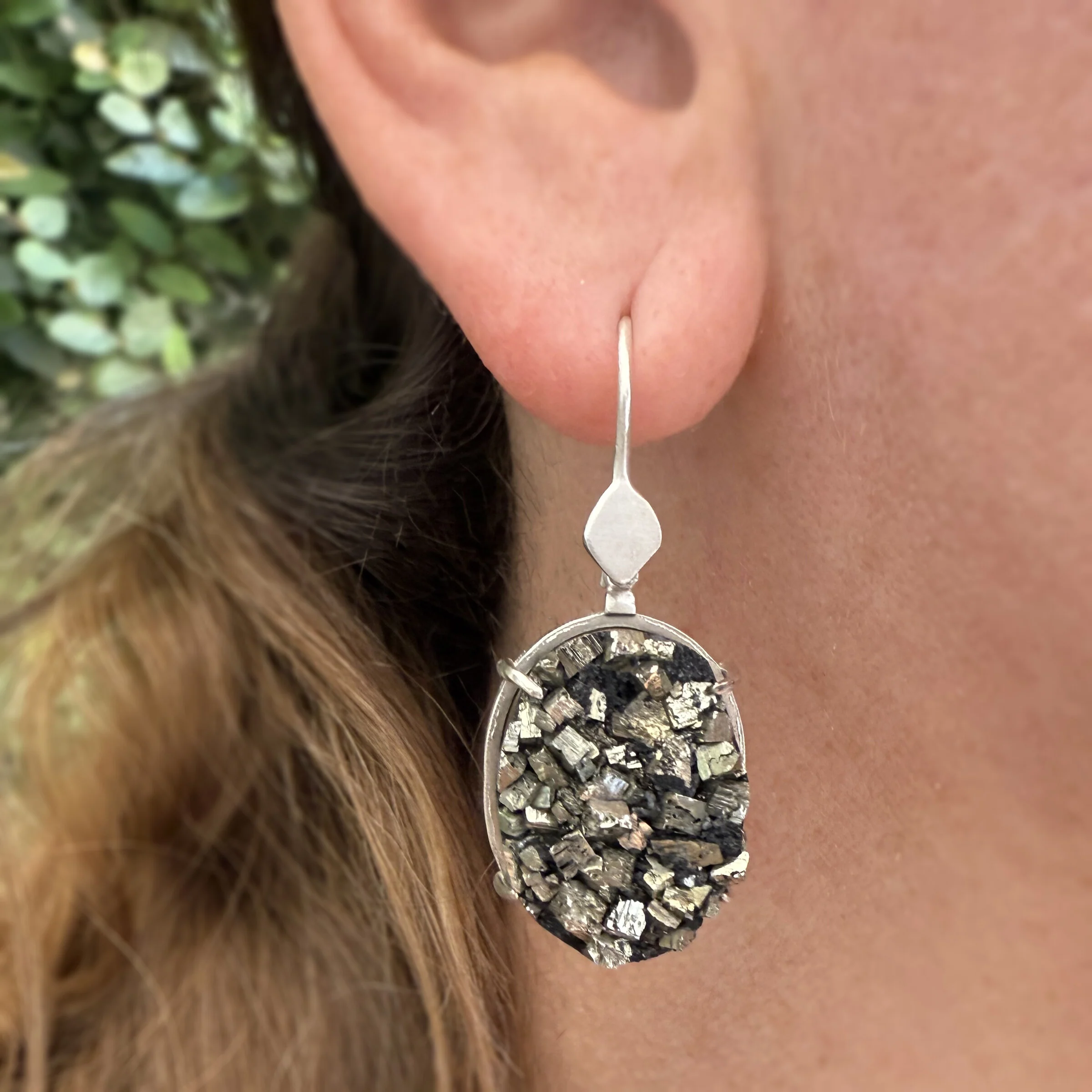 Pyrite Azores Earrings - Image 2