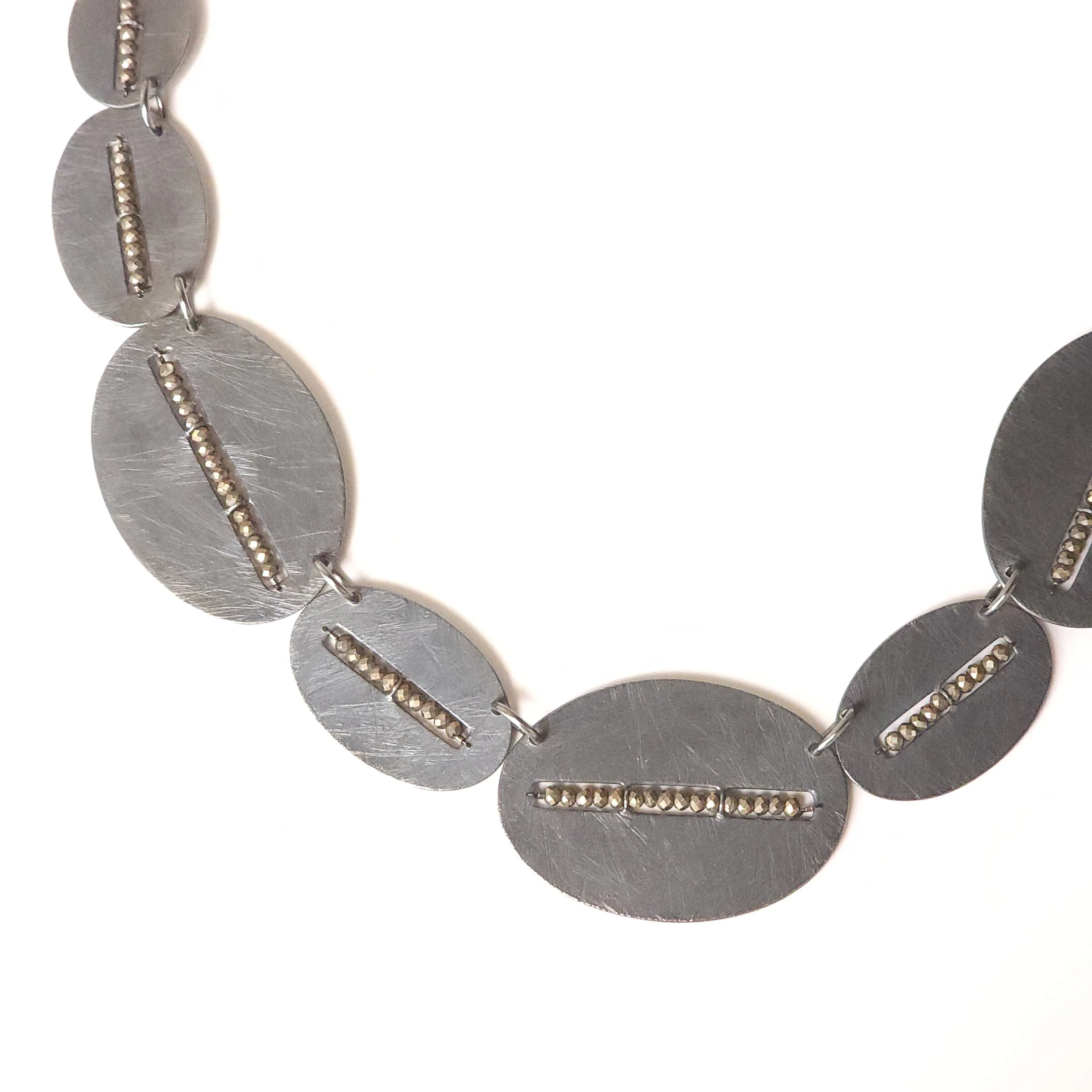 Pyrite Segment Oval Necklace - Image 2