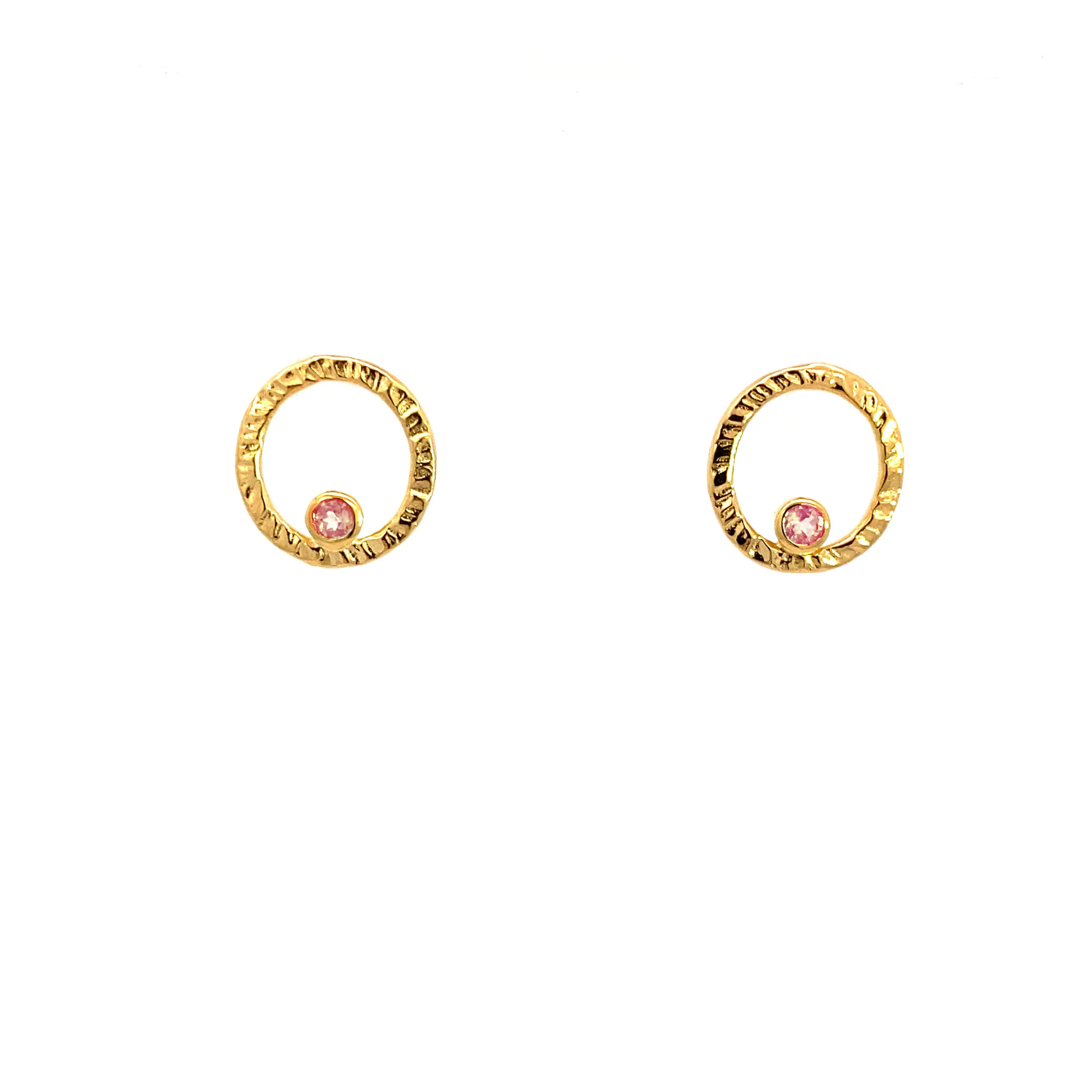 Q Gold Post Earrings - Image 4